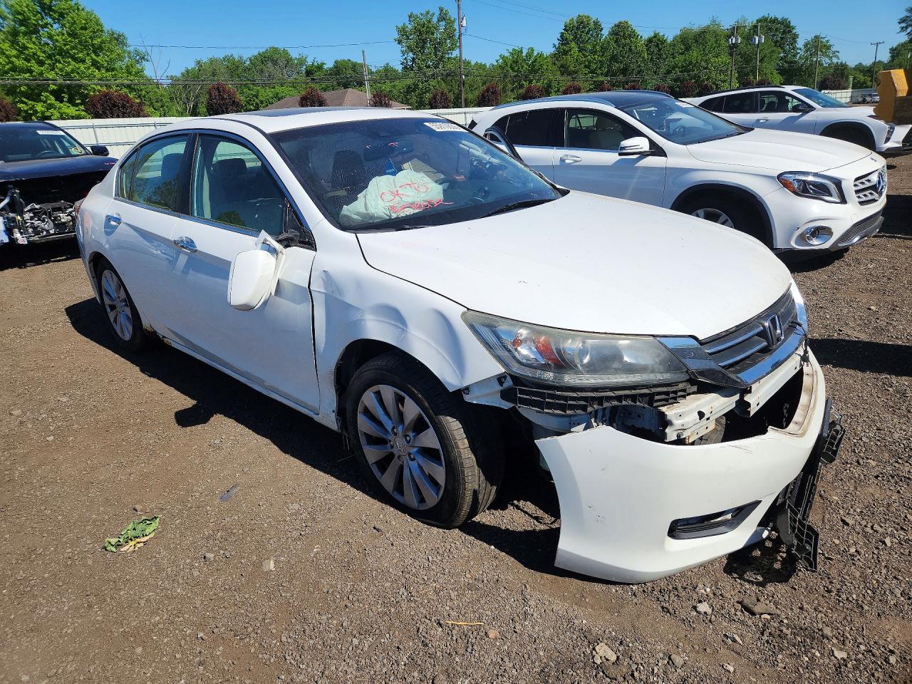 2013 Honda Accord Exl White vin: 1HGCR2F84DA274072