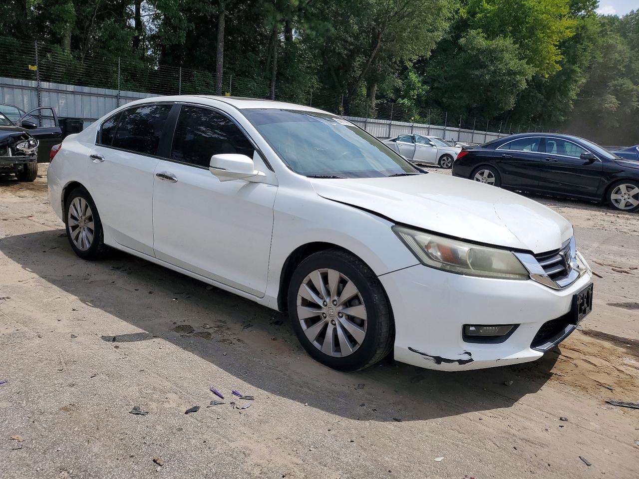 2014 Honda Accord Exl White vin: 1HGCR2F84EA003627