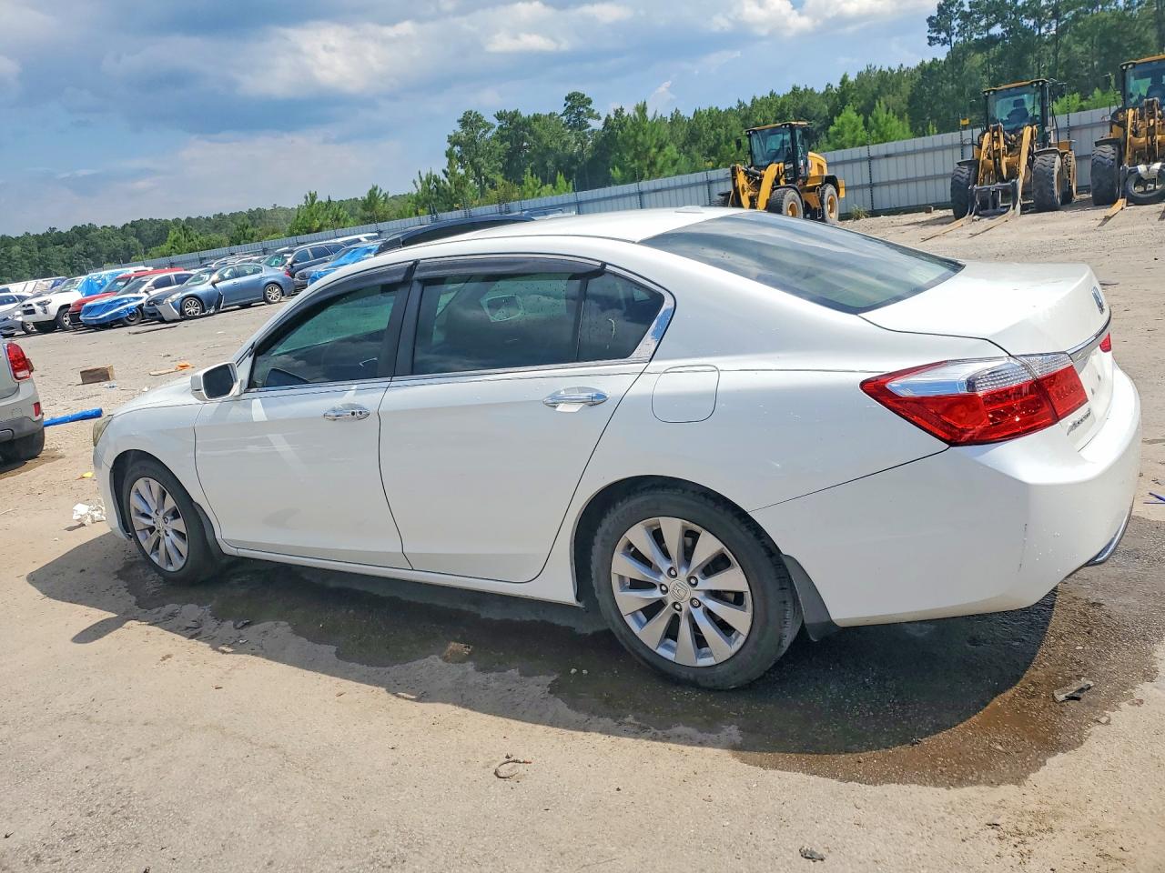2014 Honda Accord Exl White vin: 1HGCR2F84EA019701