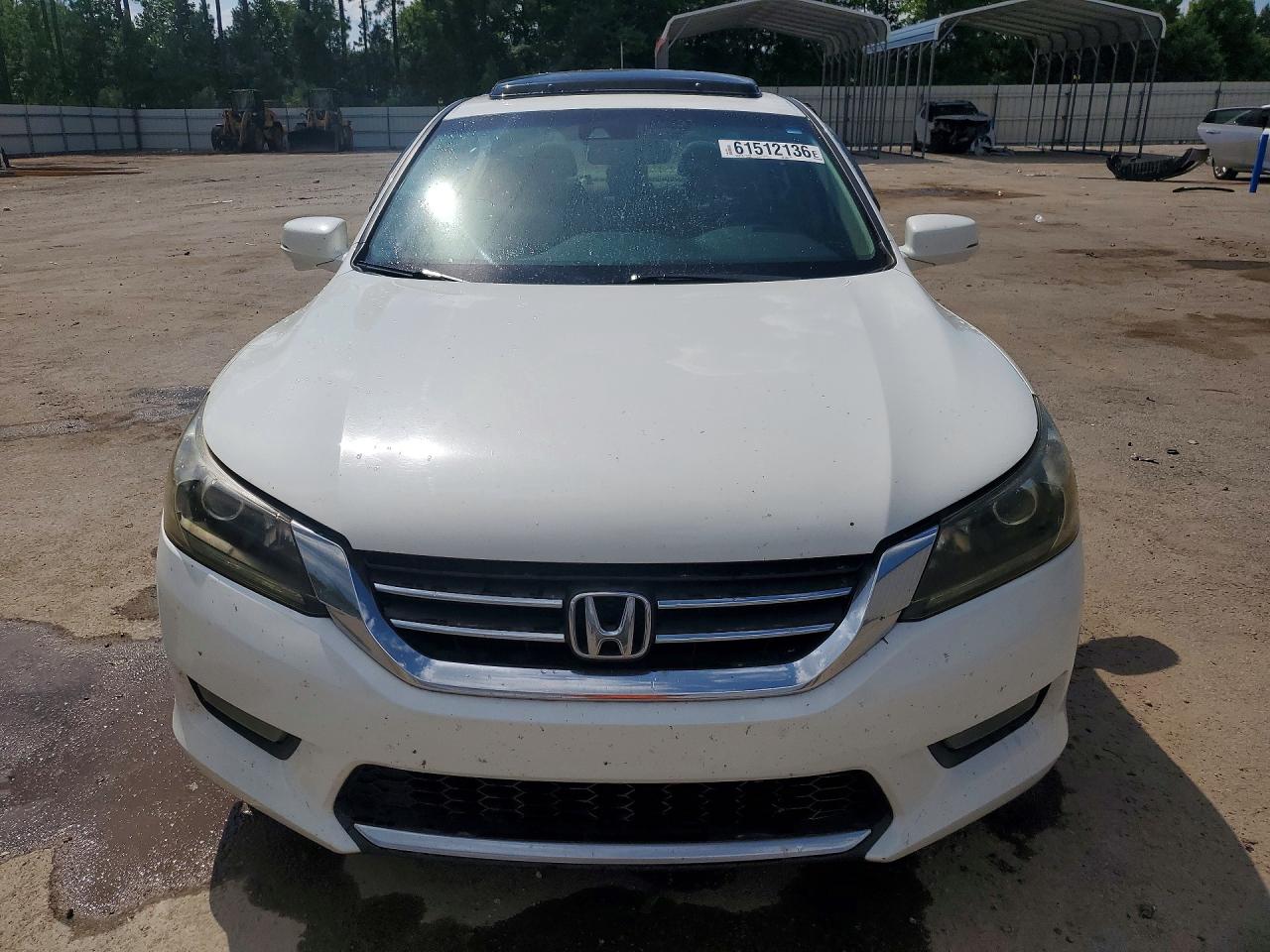 2014 Honda Accord Exl White vin: 1HGCR2F84EA019701