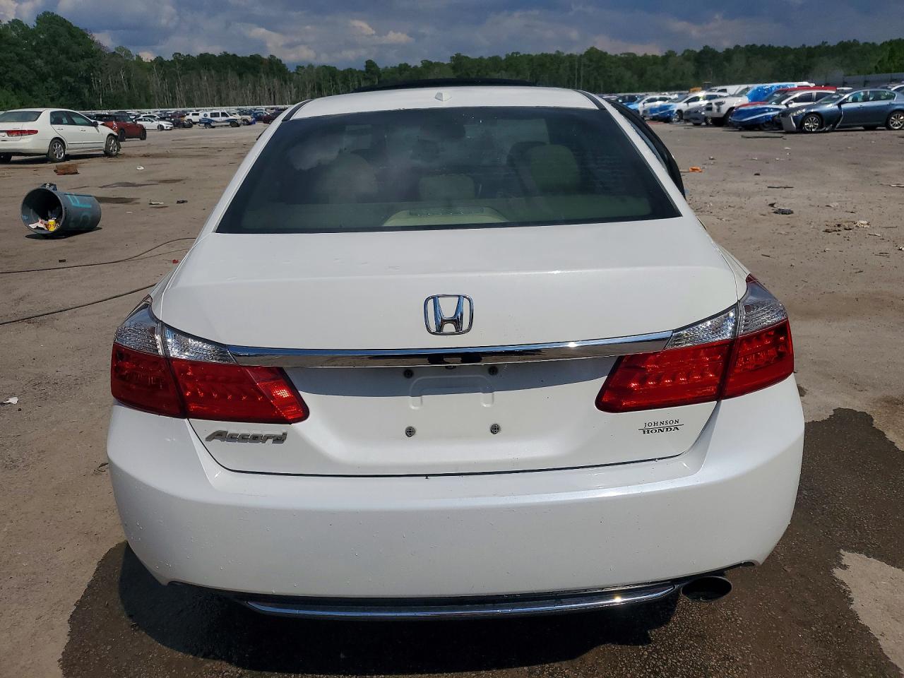 2014 Honda Accord Exl White vin: 1HGCR2F84EA019701