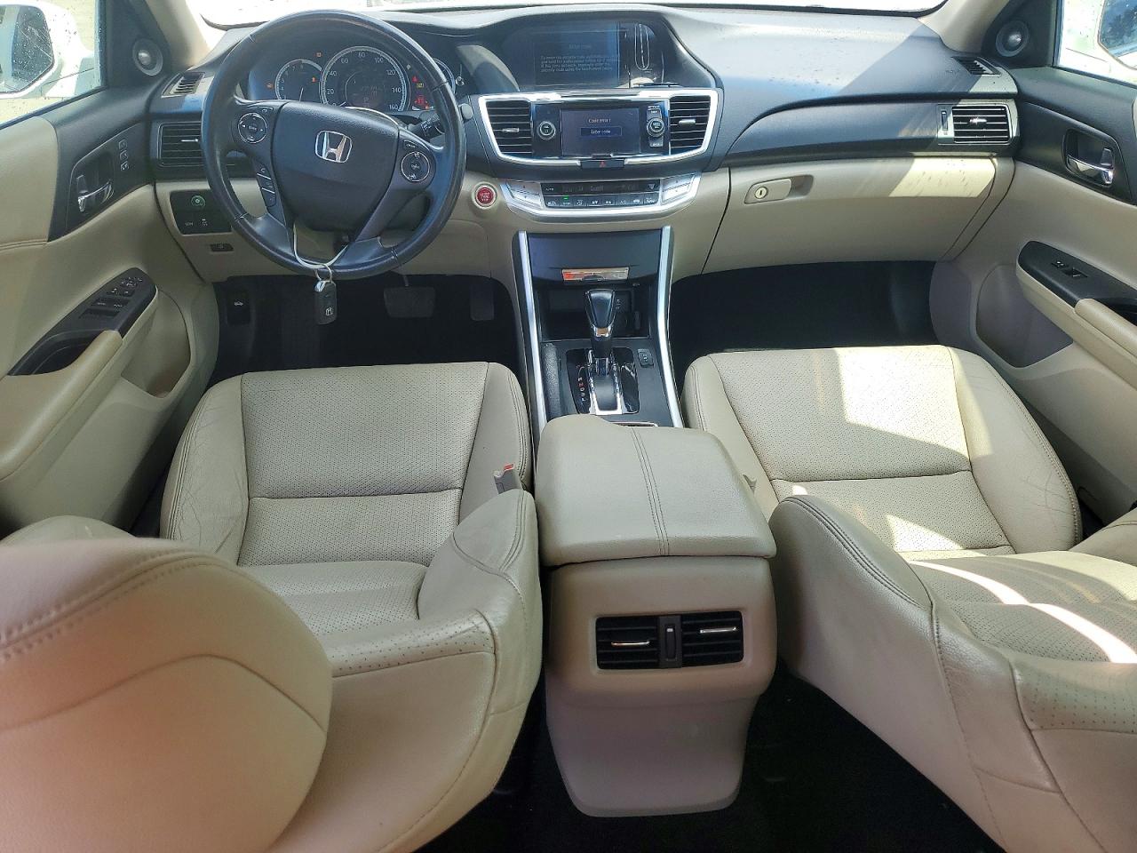 2014 Honda Accord Exl White vin: 1HGCR2F84EA019701