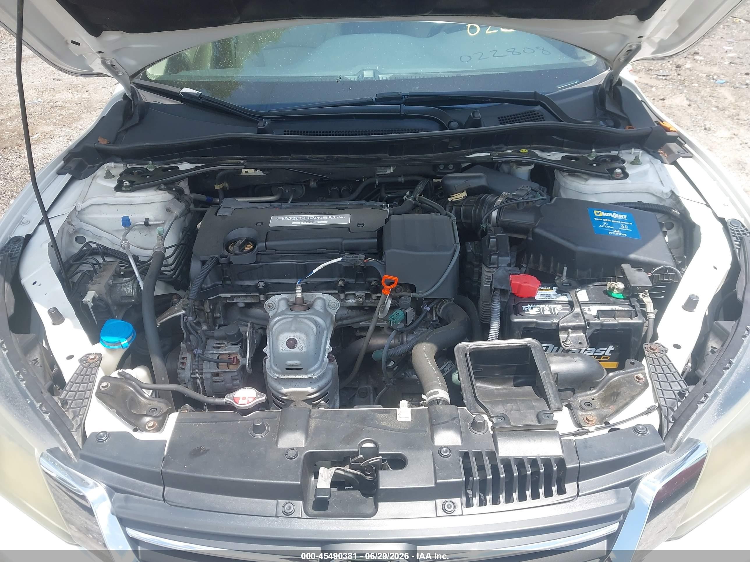 2014 Honda Accord Ex-l White vin: 1HGCR2F84EA022808