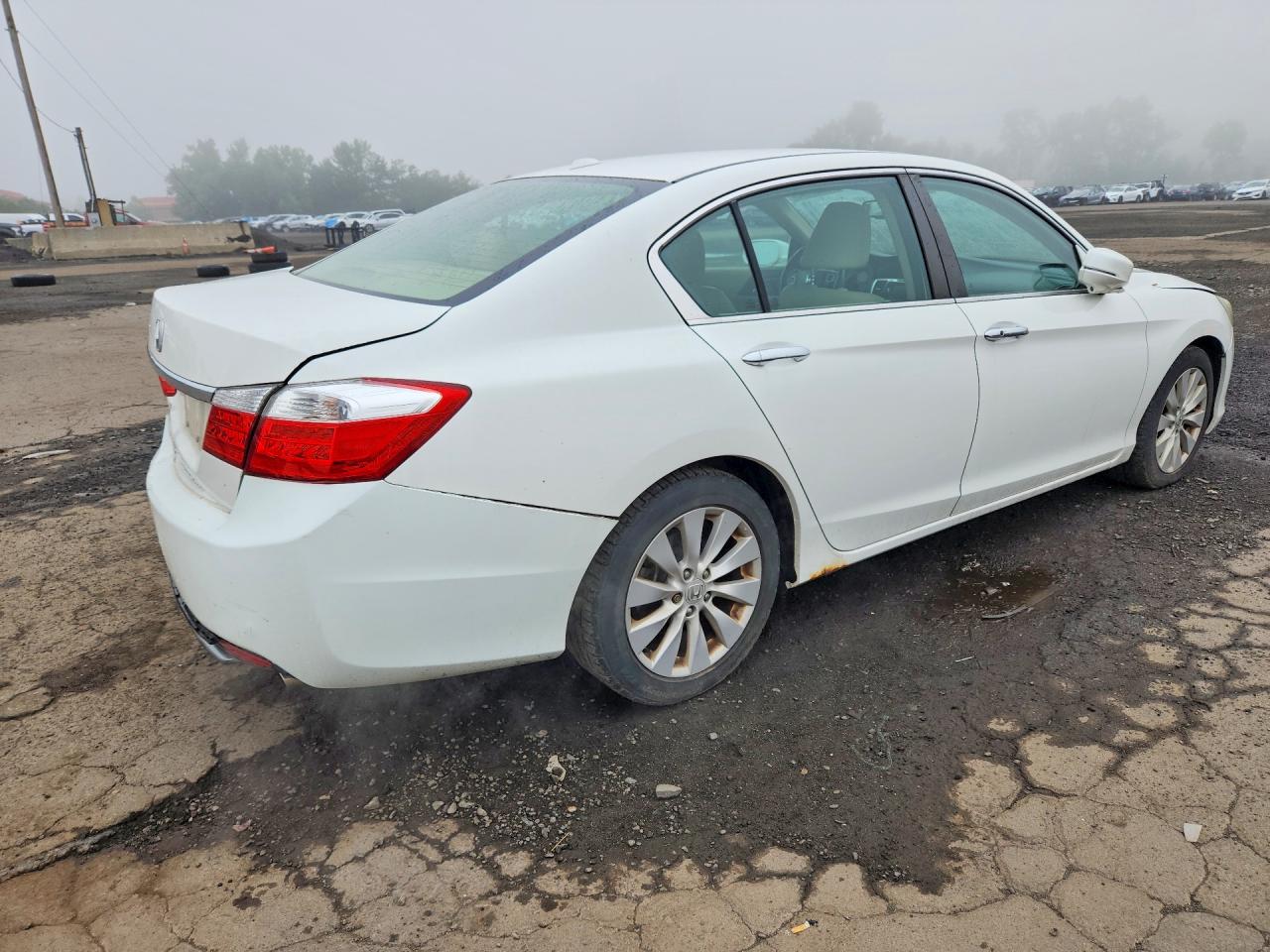 2014 Honda Accord Exl White vin: 1HGCR2F84EA060040