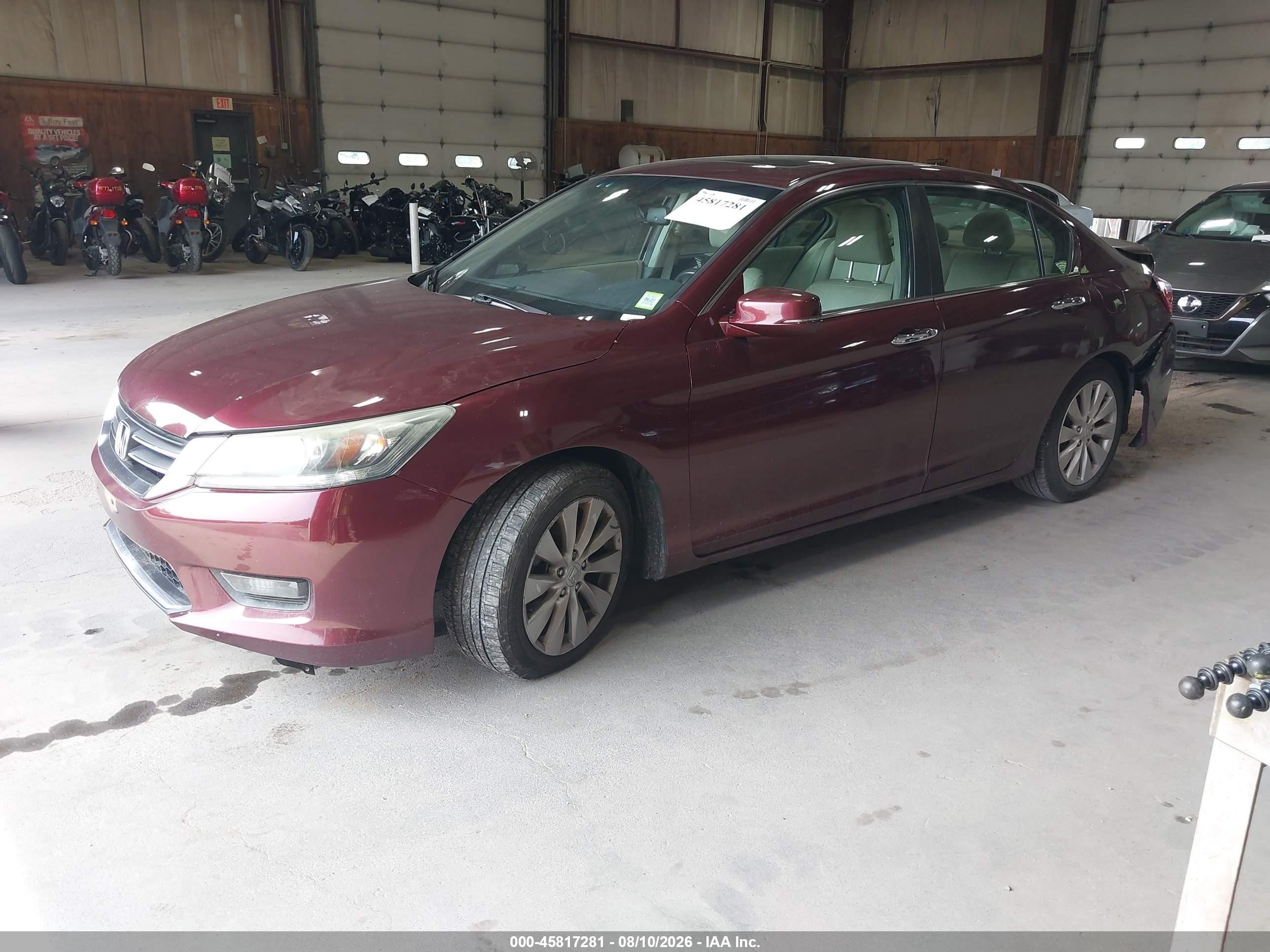 2014 Honda Accord Ex-l Burgundy vin: 1HGCR2F84EA060720