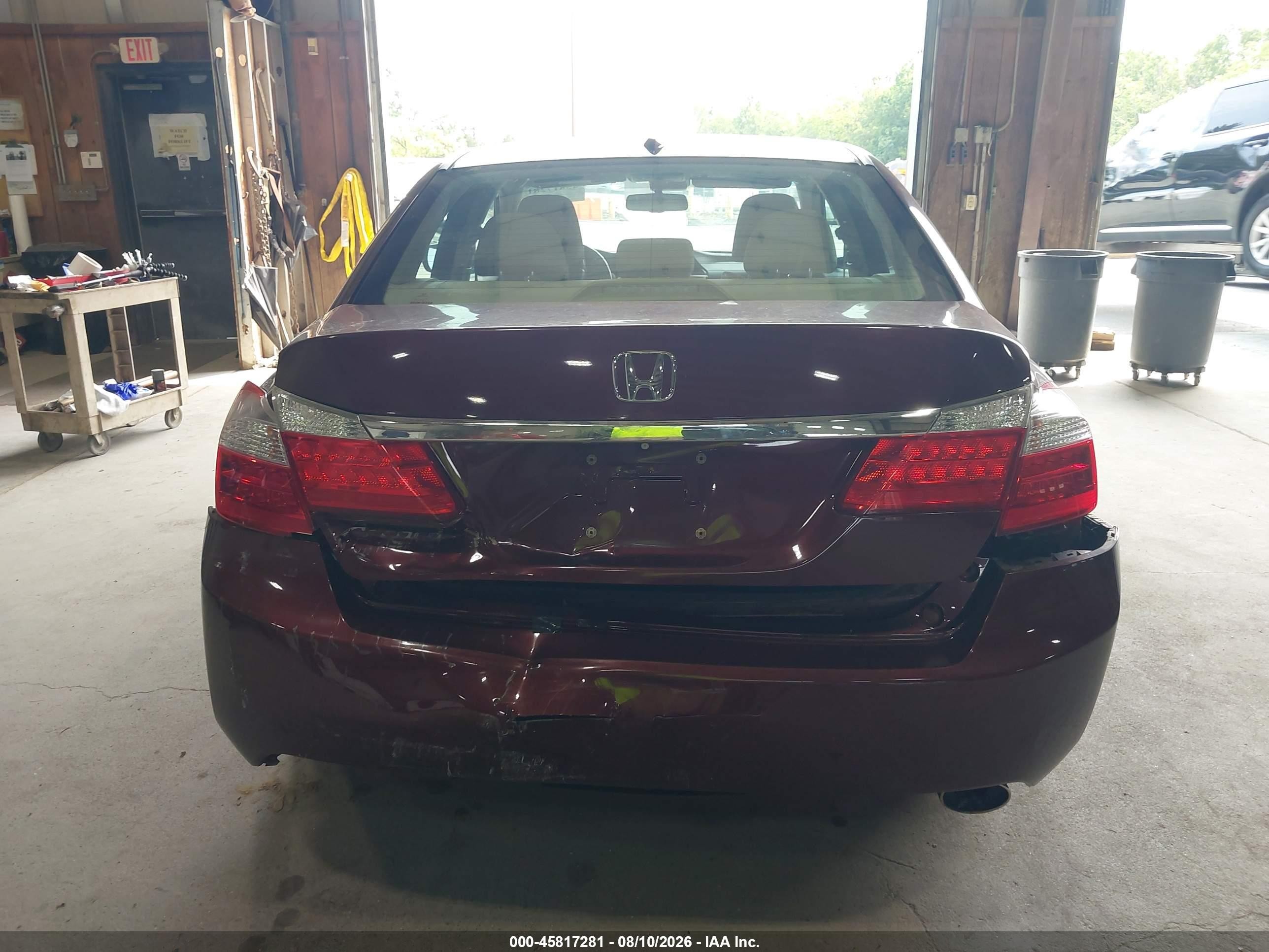 2014 Honda Accord Ex-l Burgundy vin: 1HGCR2F84EA060720