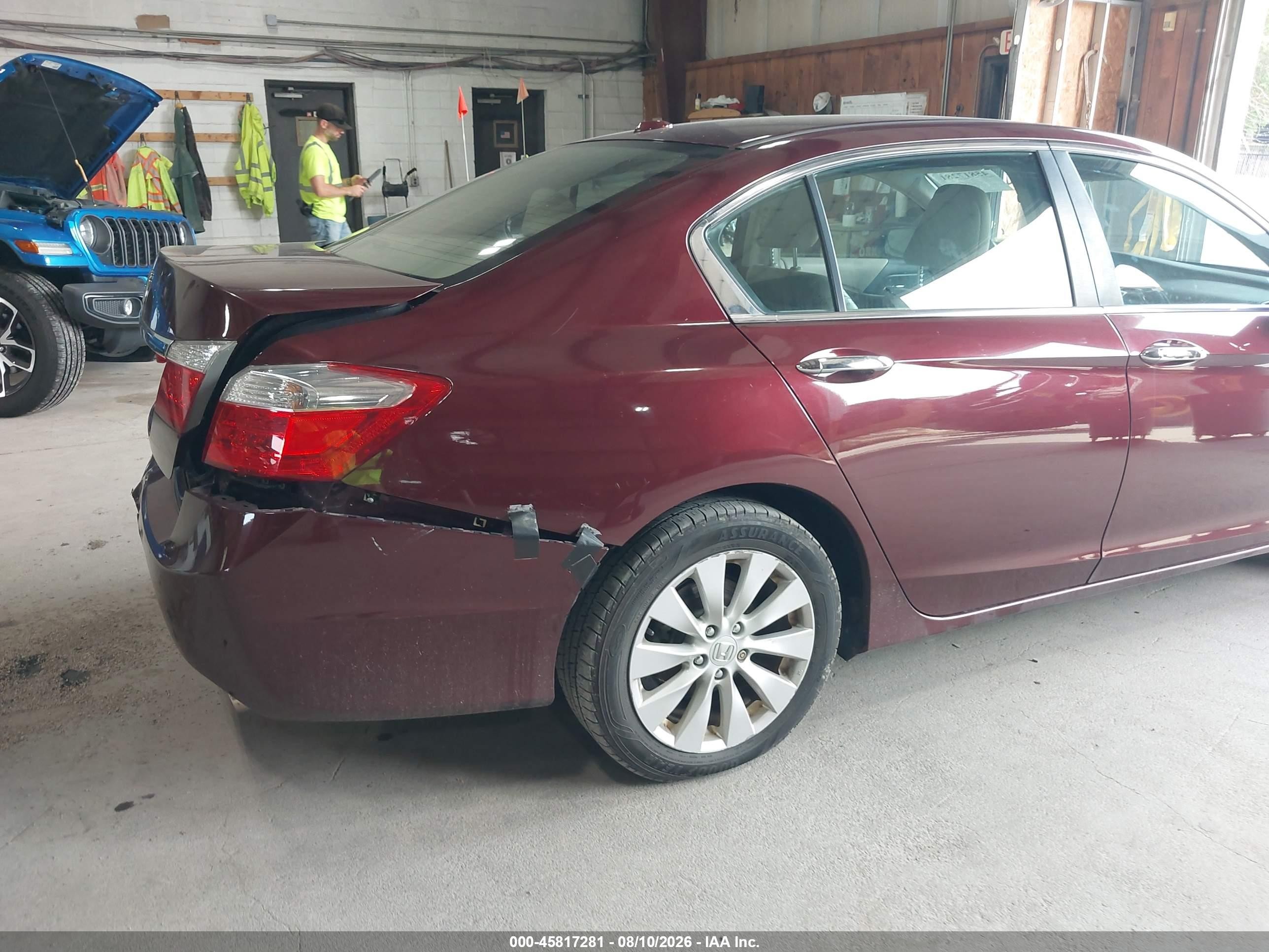 2014 Honda Accord Ex-l Burgundy vin: 1HGCR2F84EA060720