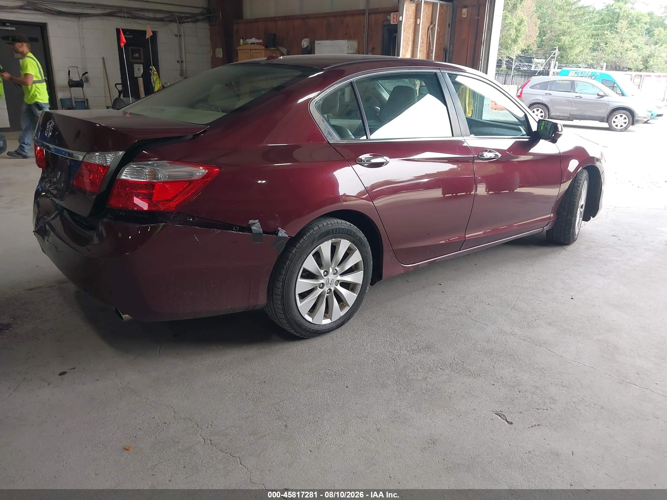 2014 Honda Accord Ex-l Burgundy vin: 1HGCR2F84EA060720