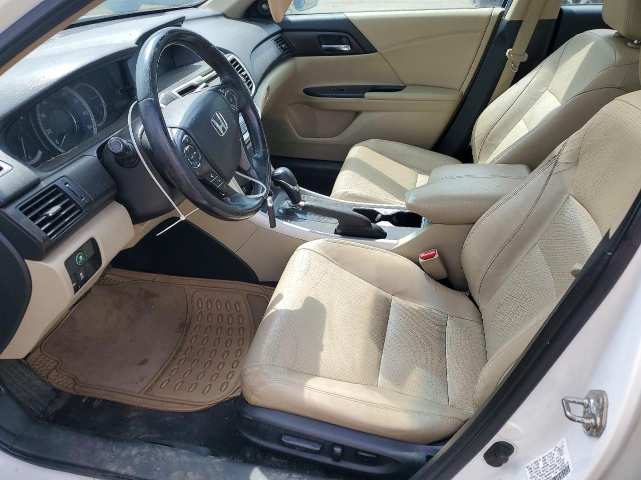 2014 Honda Accord Exl White vin: 1HGCR2F84EA084855