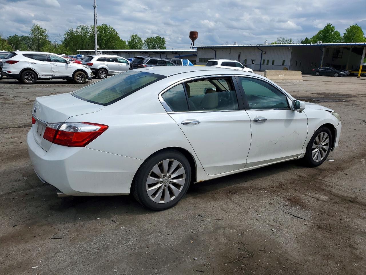 2014 Honda Accord Exl White vin: 1HGCR2F84EA084855