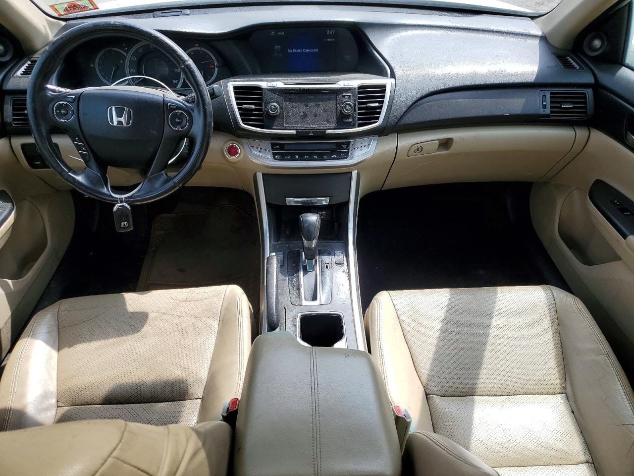 2014 Honda Accord Exl White vin: 1HGCR2F84EA084855