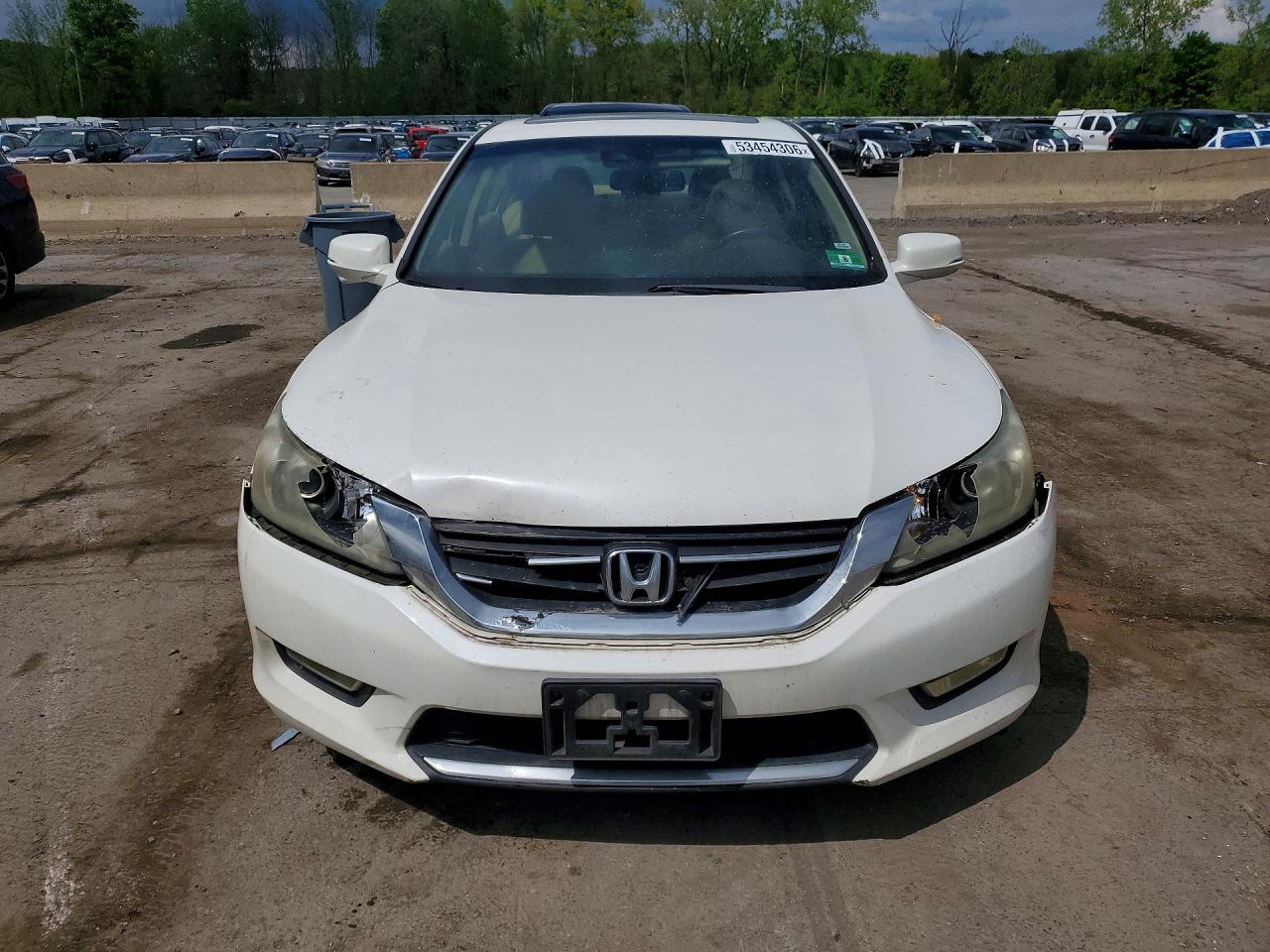 2014 Honda Accord Exl White vin: 1HGCR2F84EA084855