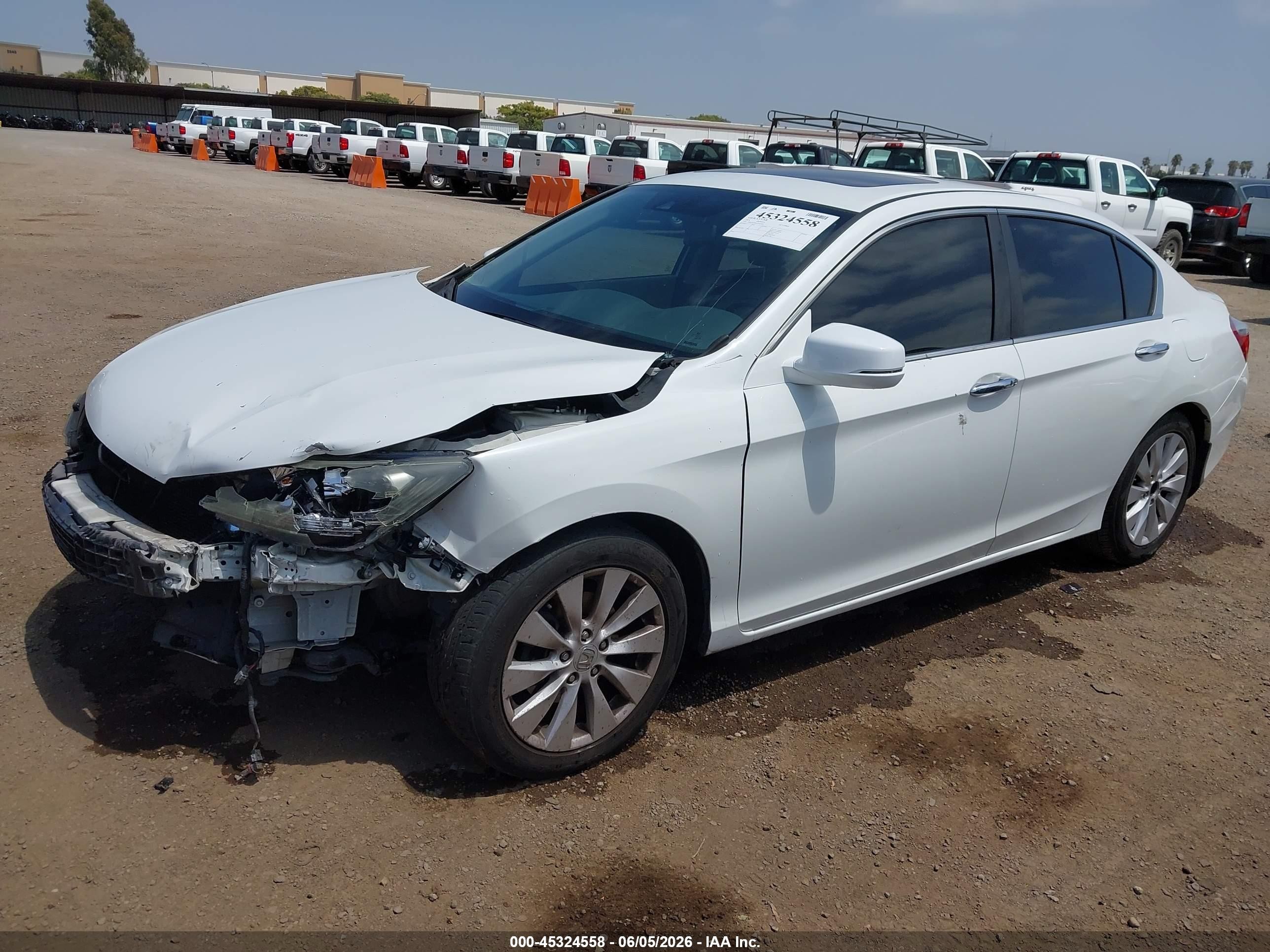 2014 Honda Accord Ex-l Белый vin: 1HGCR2F84EA105932