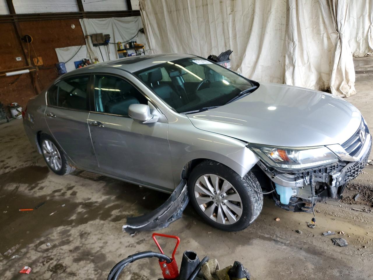 2014 Honda Accord Exl Silver vin: 1HGCR2F84EA109706
