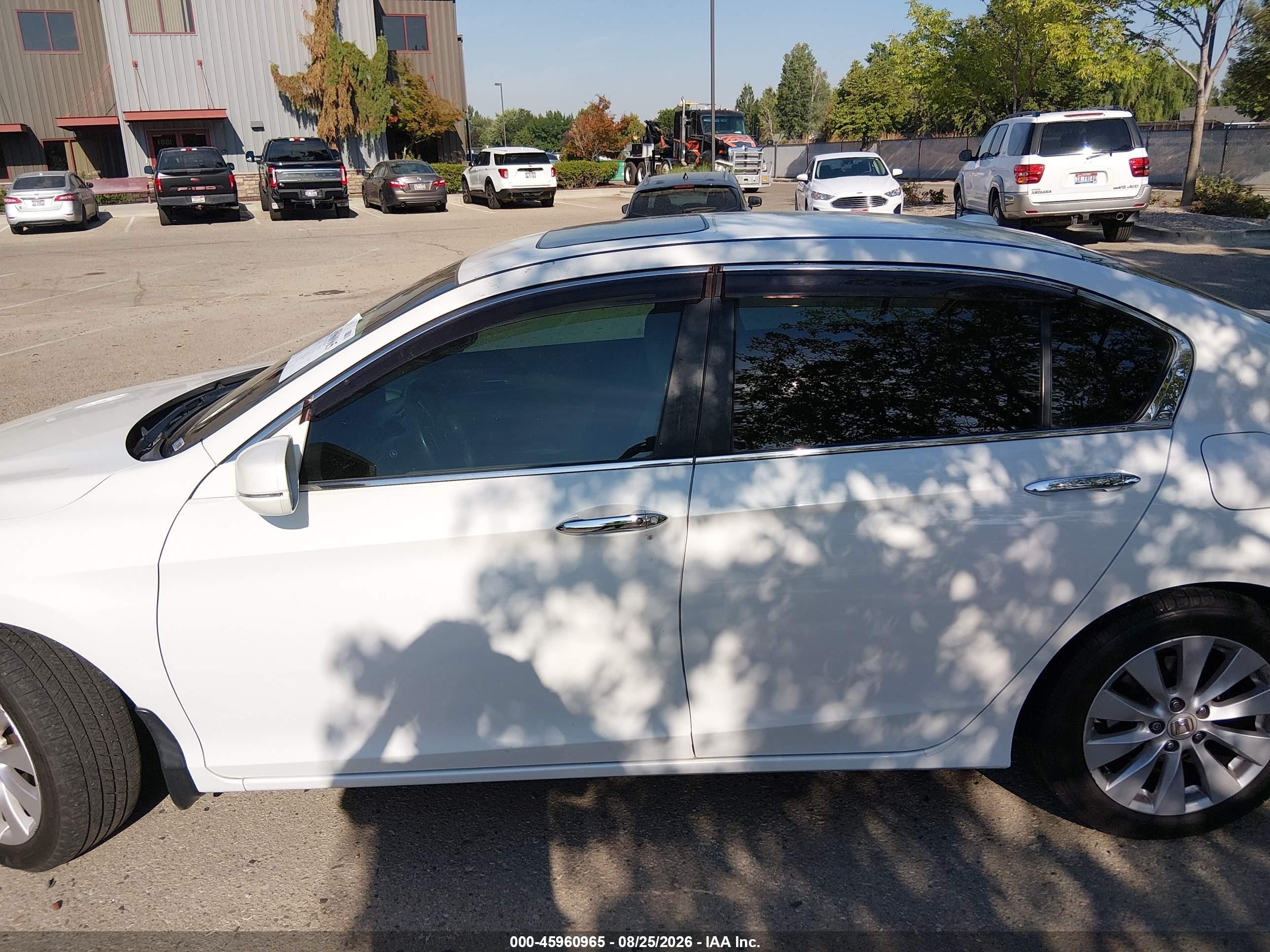 2014 Honda Accord Ex-l White vin: 1HGCR2F84EA202449
