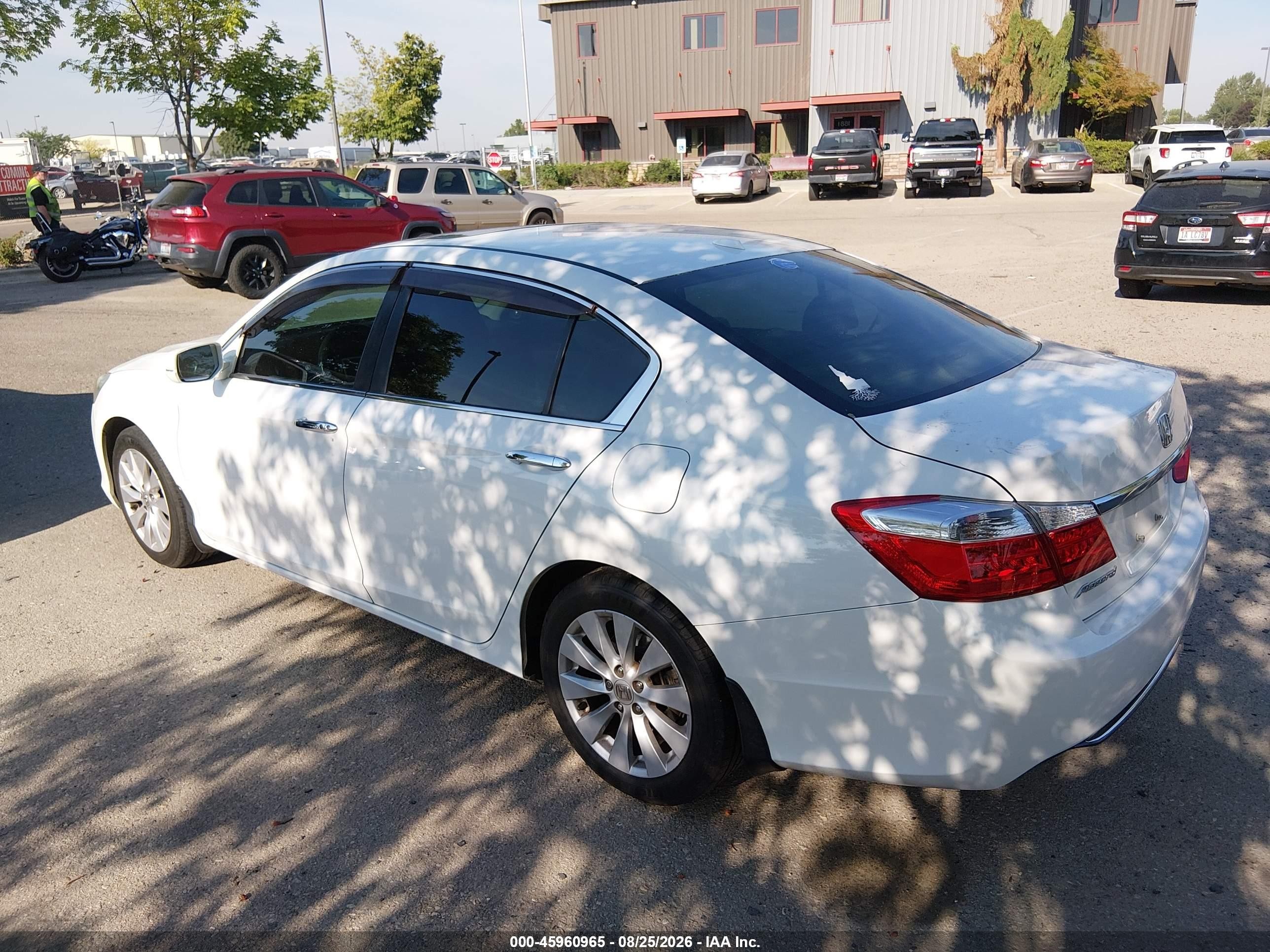 2014 Honda Accord Ex-l White vin: 1HGCR2F84EA202449