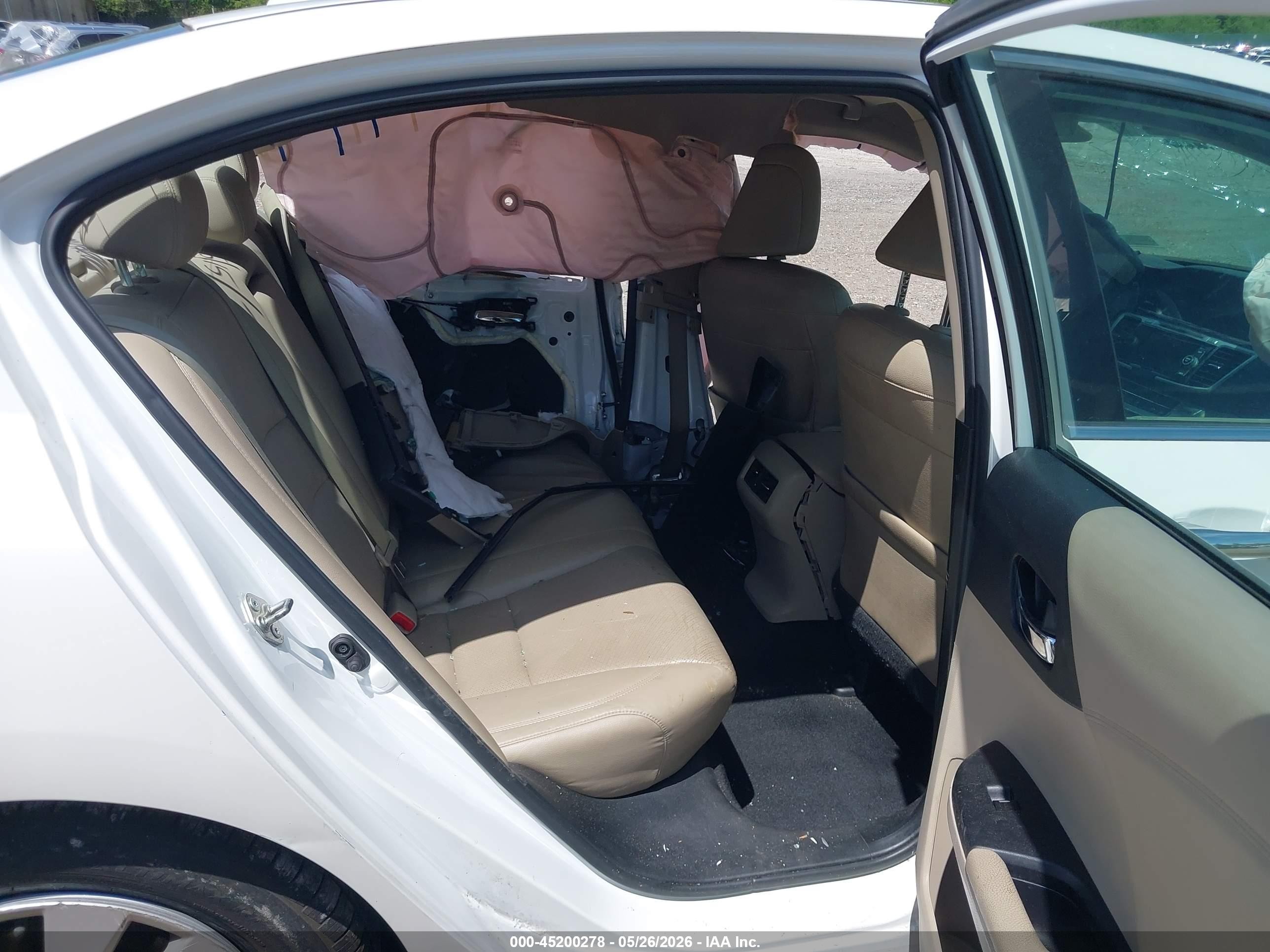 2015 Honda Accord Ex-l White vin: 1HGCR2F84FA026018