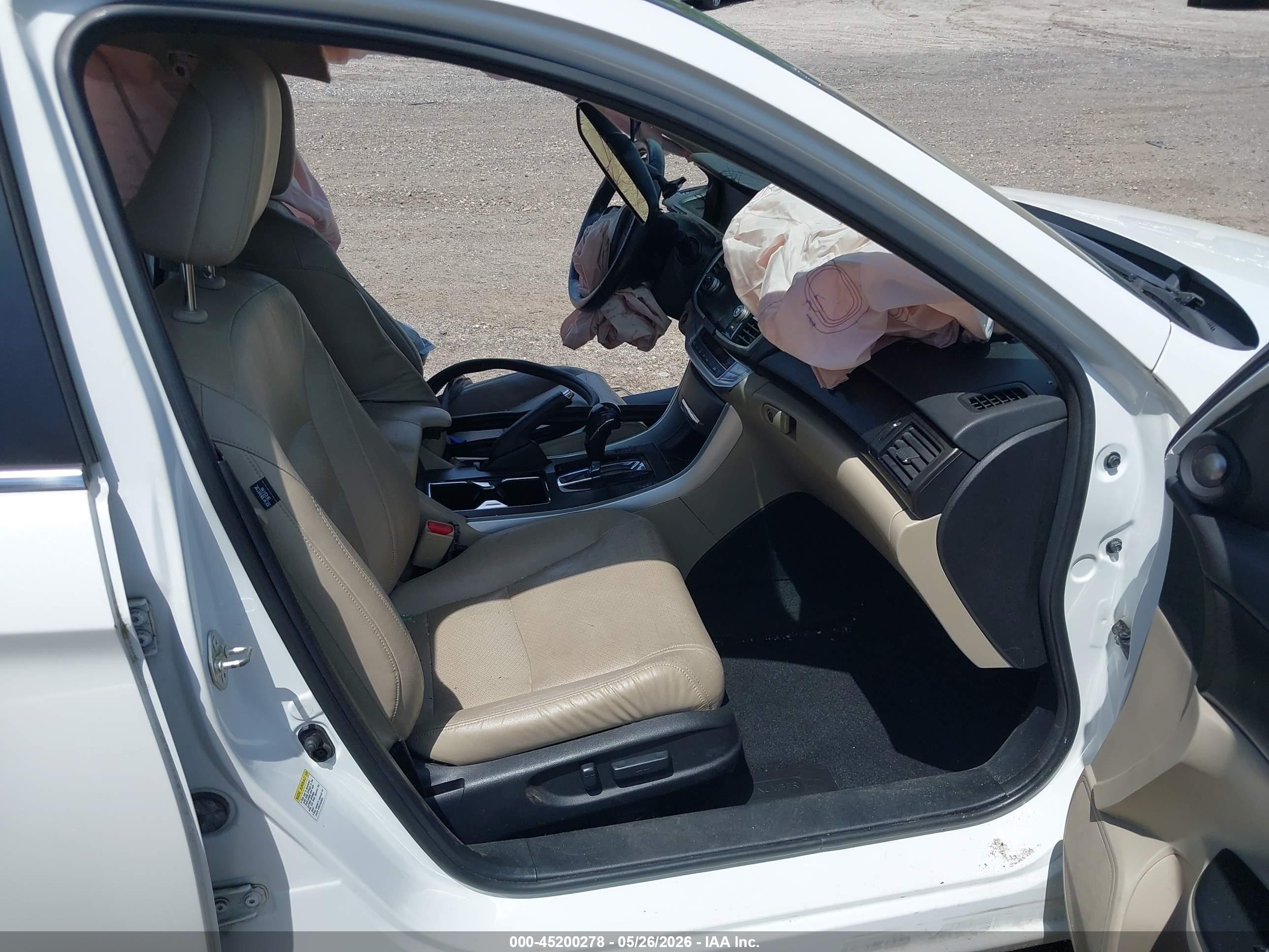 2015 Honda Accord Ex-l White vin: 1HGCR2F84FA026018