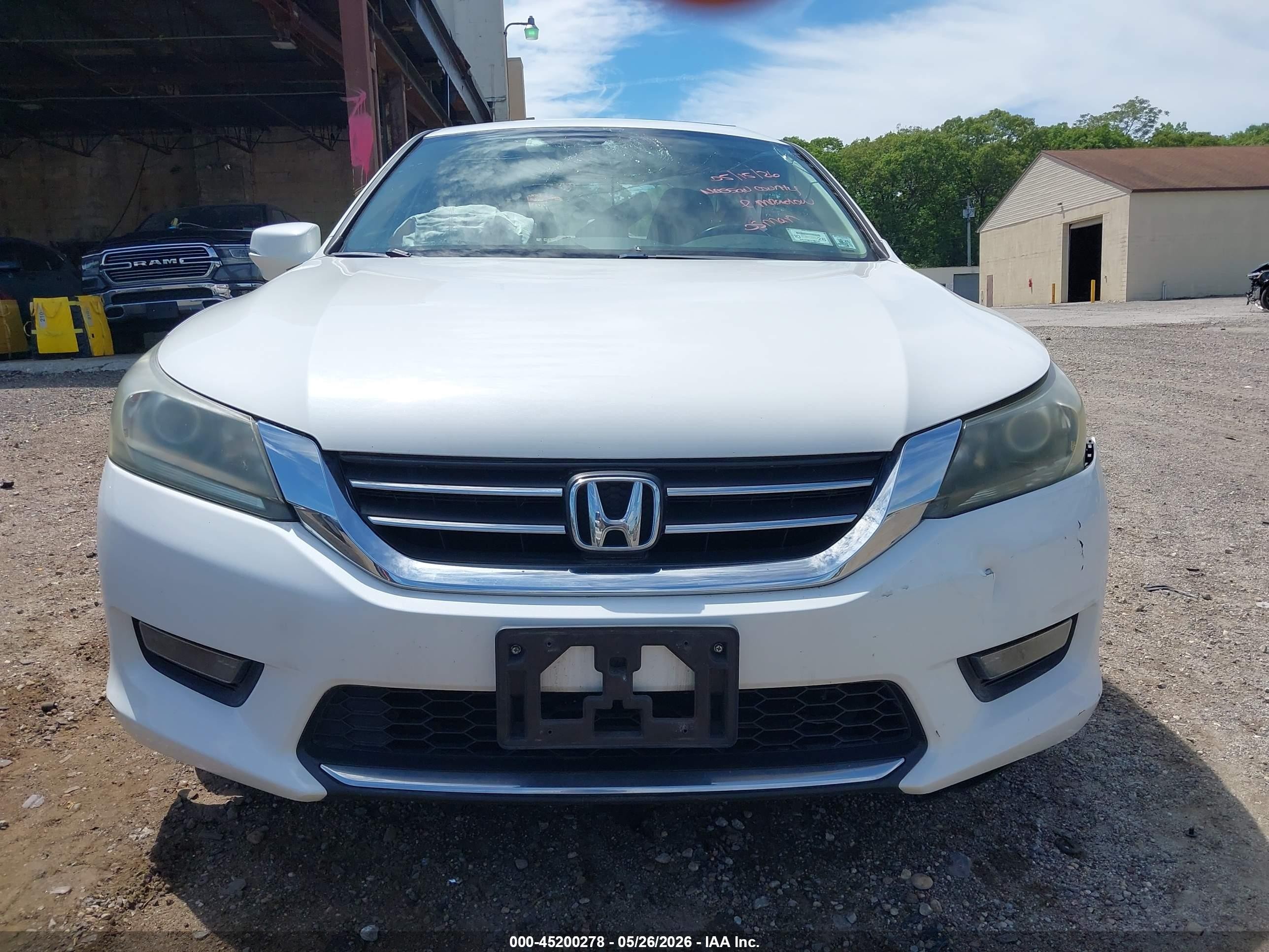 2015 Honda Accord Ex-l White vin: 1HGCR2F84FA026018