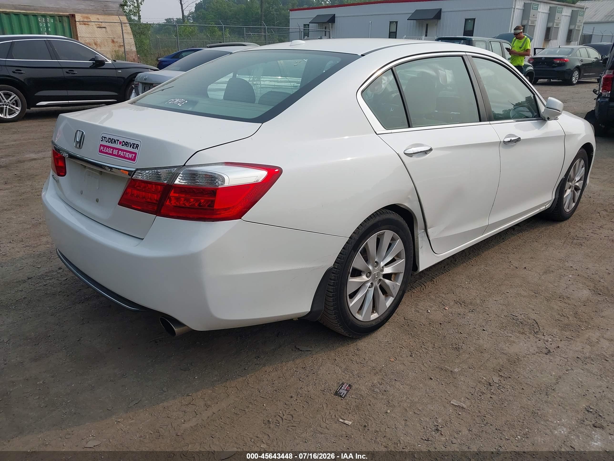 2015 Honda Accord Ex-l Белый vin: 1HGCR2F84FA028254