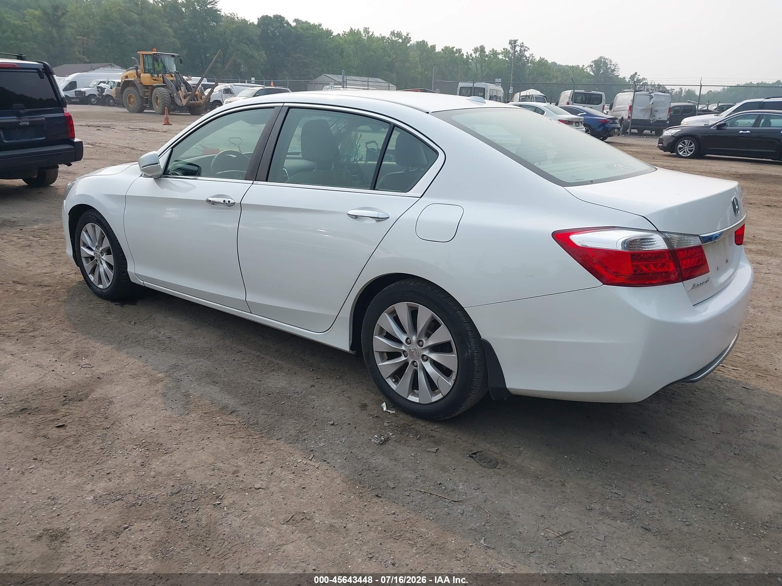 2015 Honda Accord Ex-l Белый vin: 1HGCR2F84FA028254