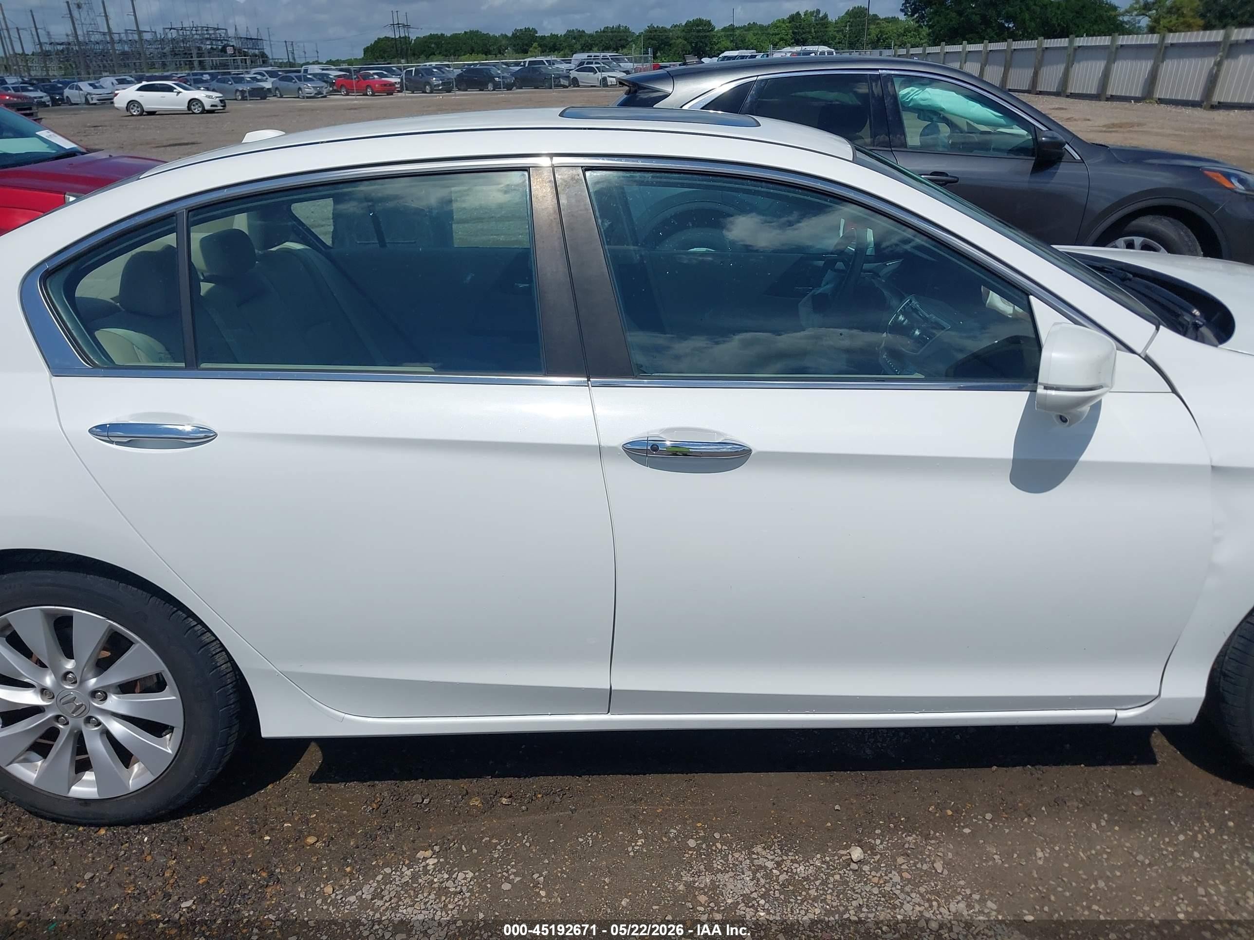 2015 Honda Accord Ex-l White vin: 1HGCR2F84FA054837