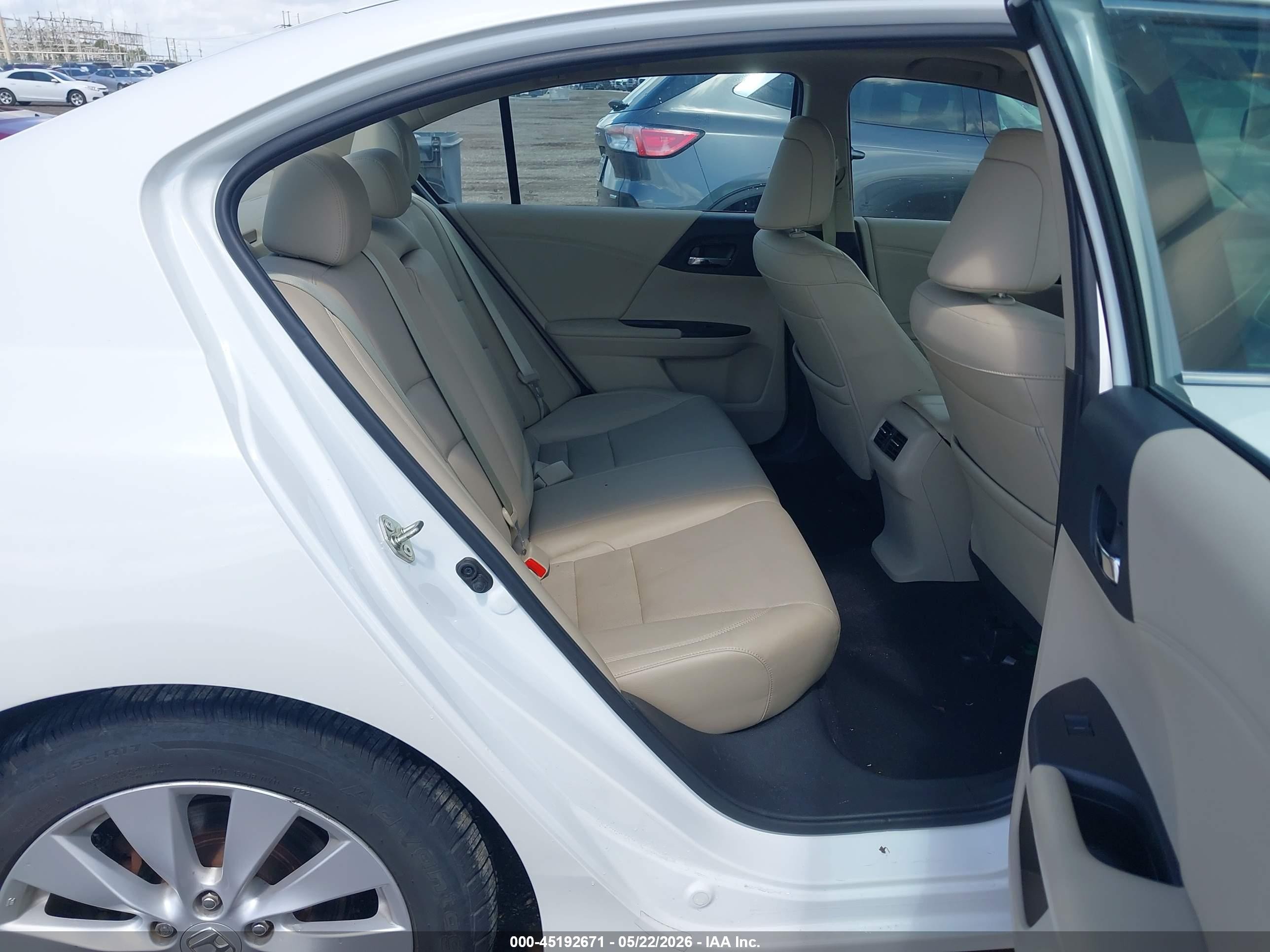2015 Honda Accord Ex-l White vin: 1HGCR2F84FA054837