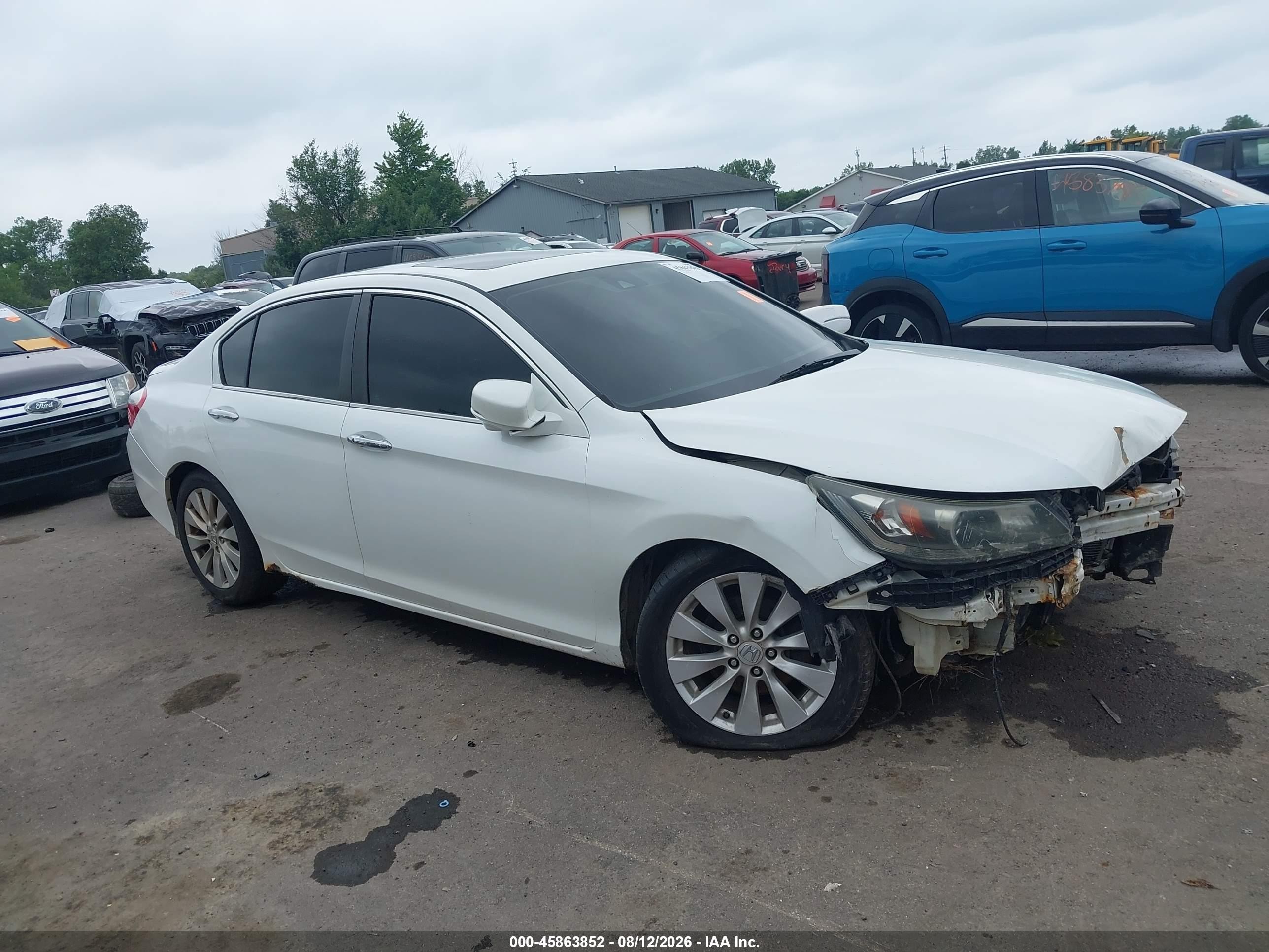 2015 Honda Accord Ex-l White vin: 1HGCR2F84FA060590