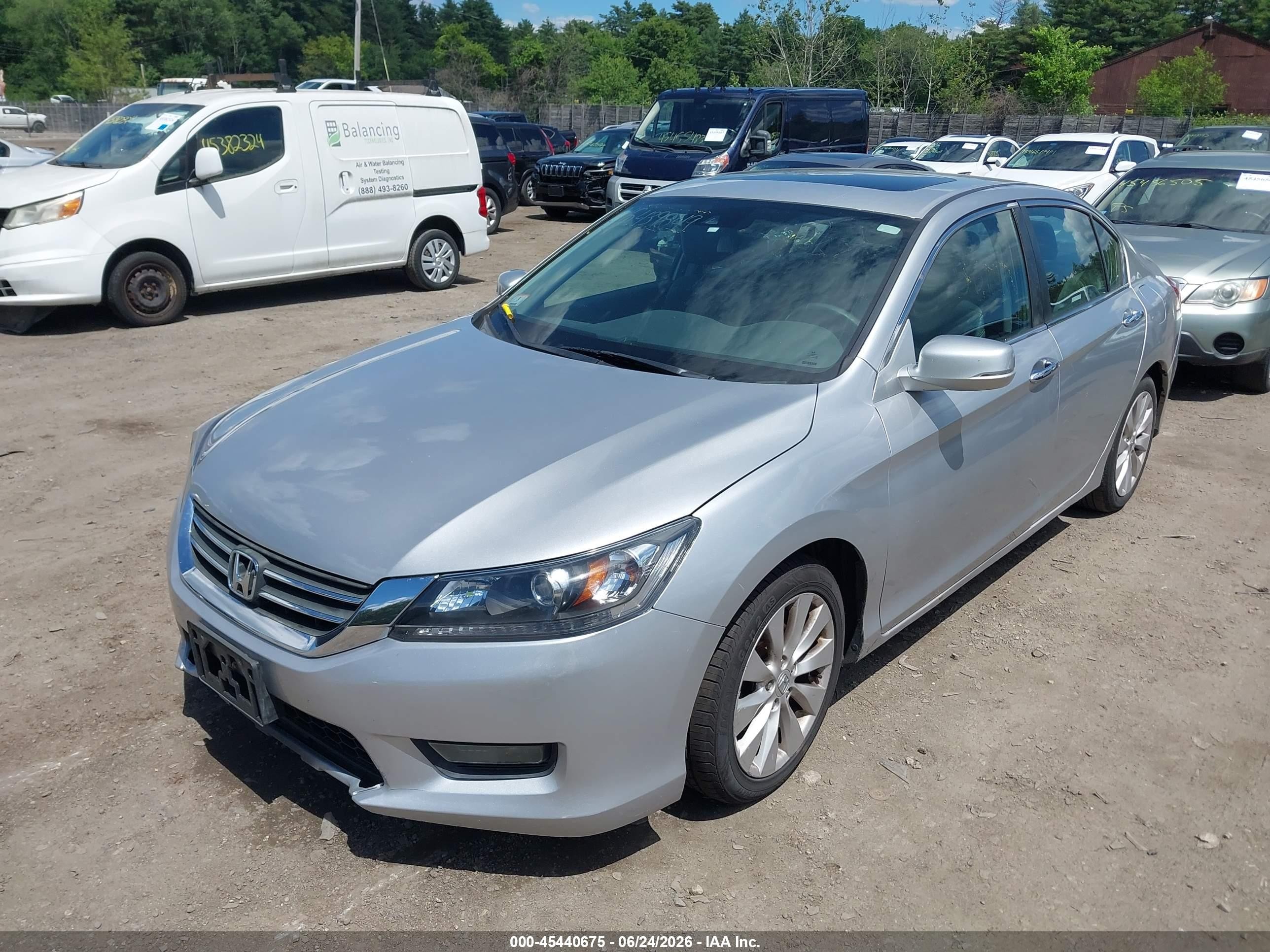 2015 Honda Accord Ex-l Silver vin: 1HGCR2F84FA071508