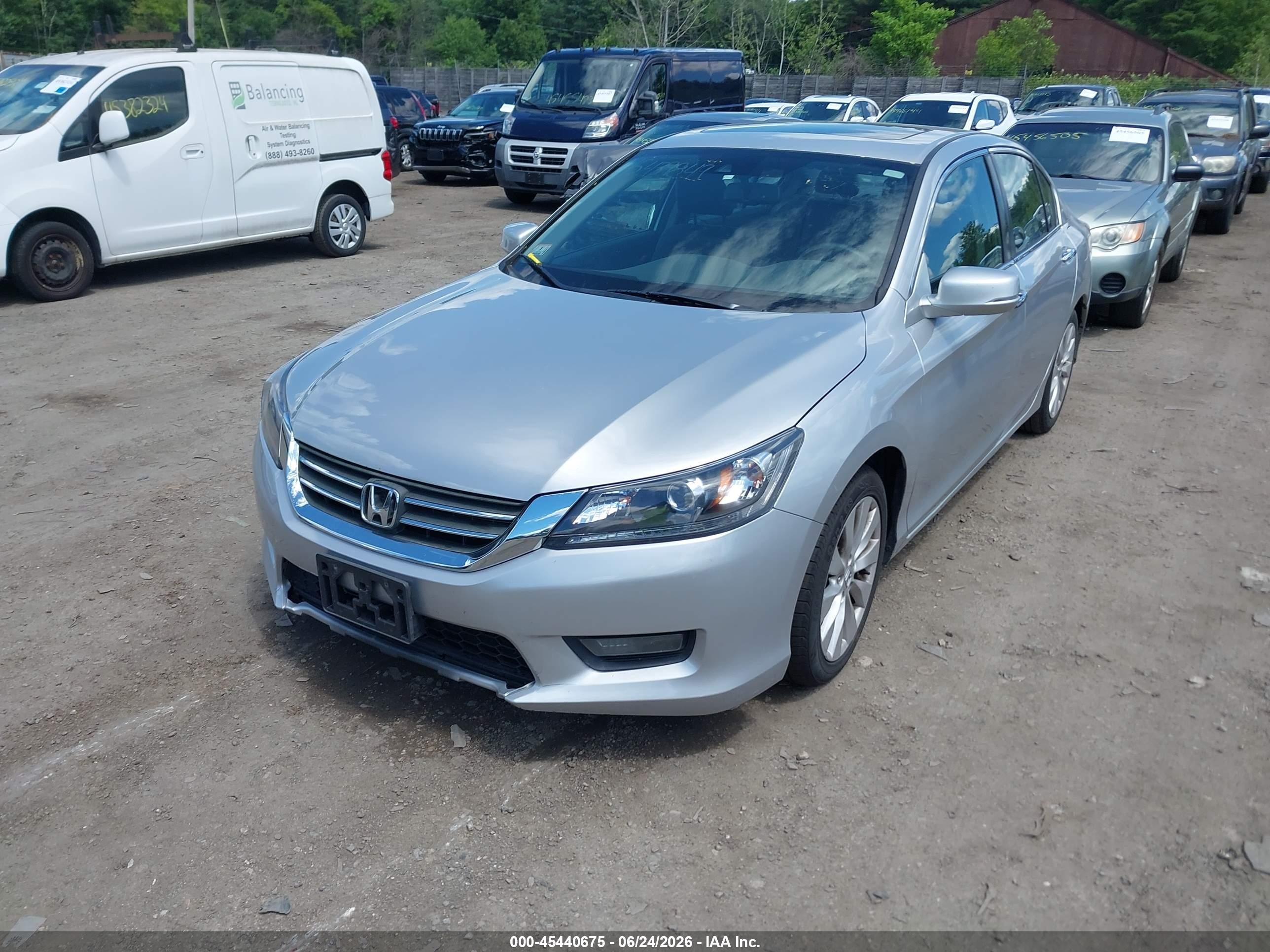 2015 Honda Accord Ex-l Silver vin: 1HGCR2F84FA071508
