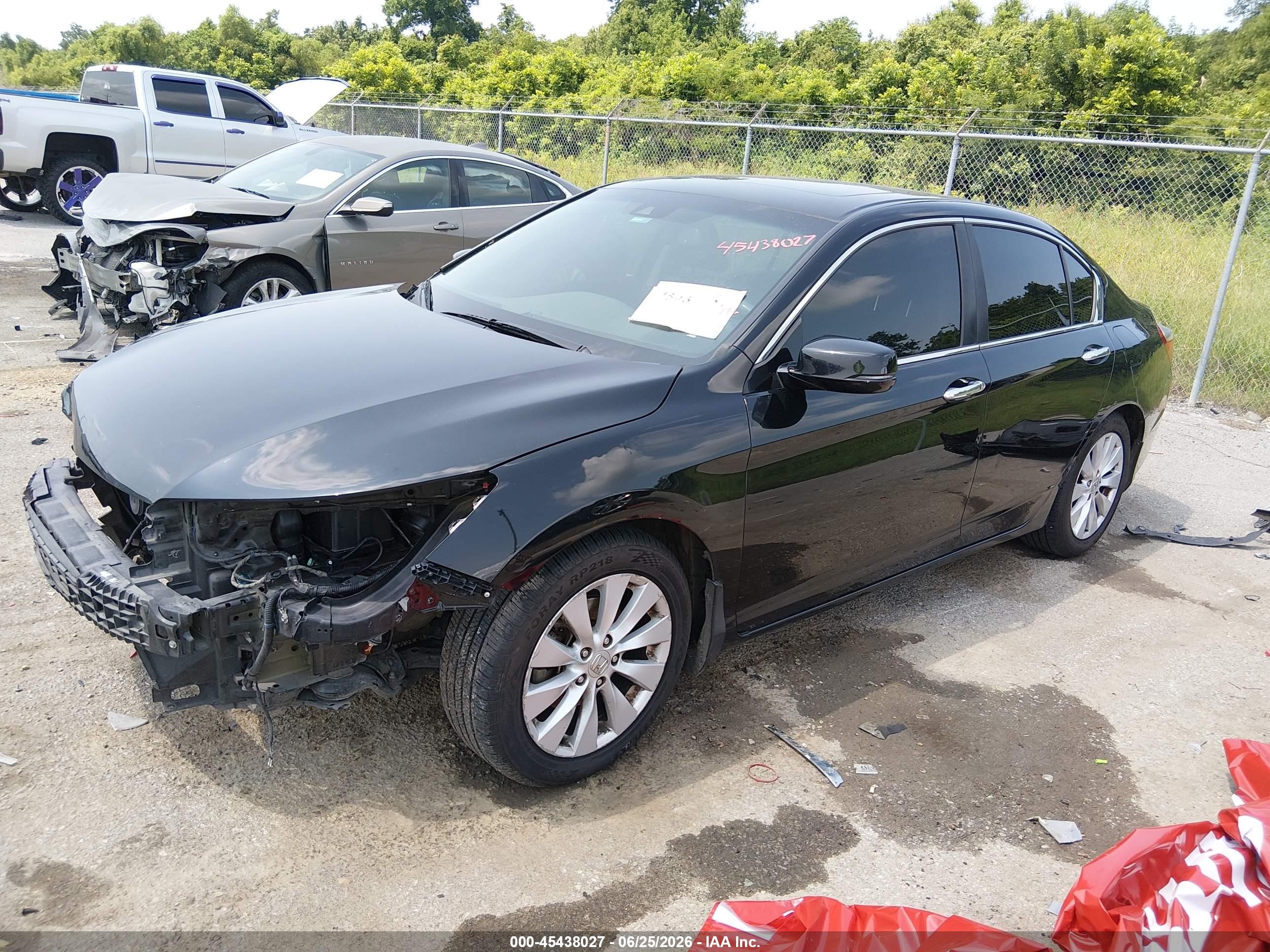 2015 Honda Accord Ex-l Black vin: 1HGCR2F84FA077678
