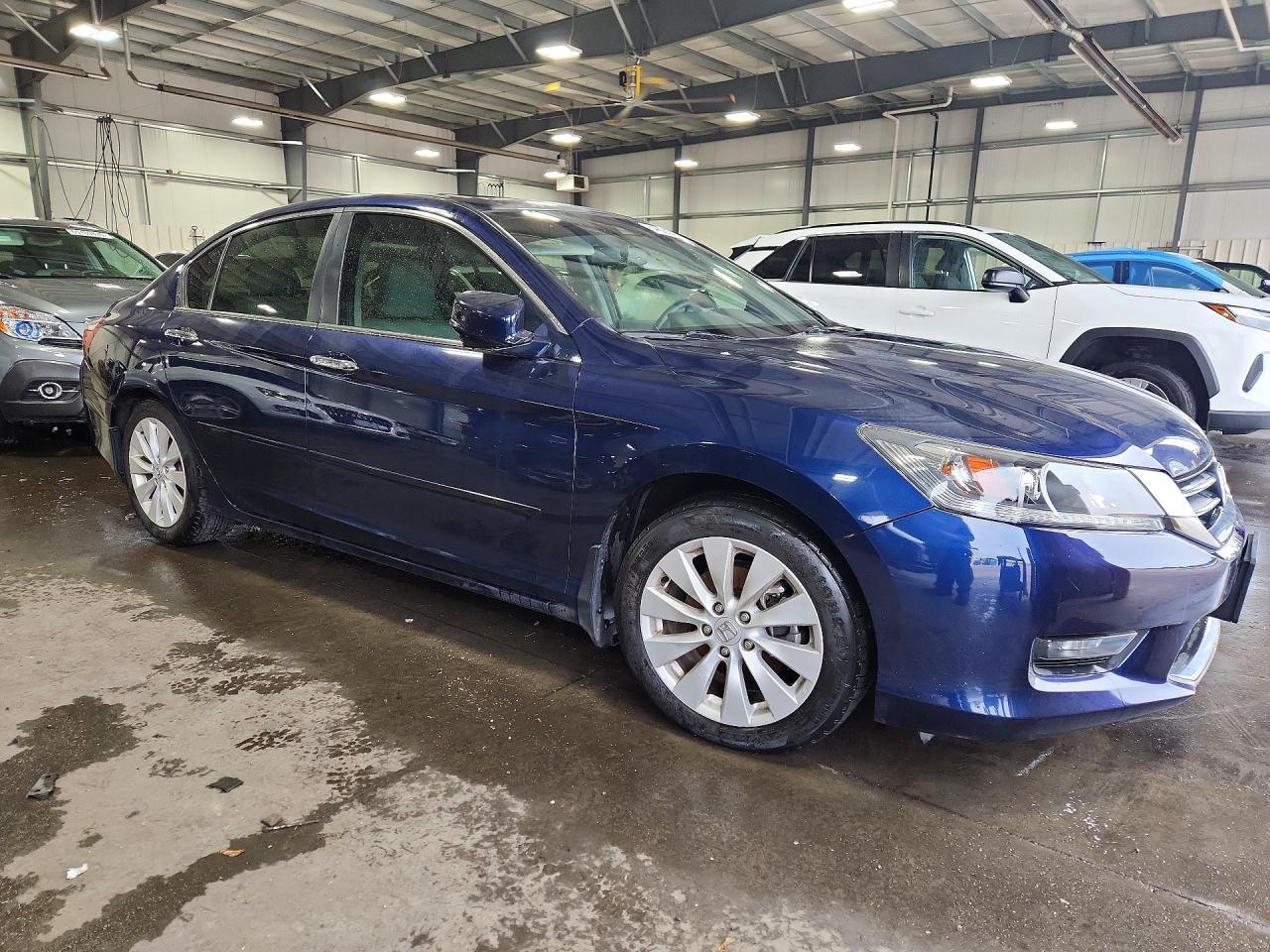 2015 Honda Accord Exl Blue vin: 1HGCR2F84FA100960
