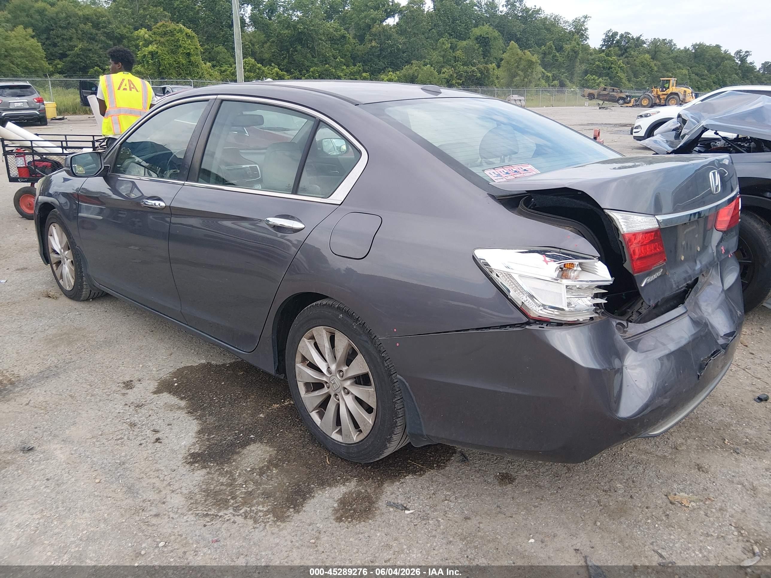 2015 Honda Accord Ex-l Gray vin: 1HGCR2F84FA113255