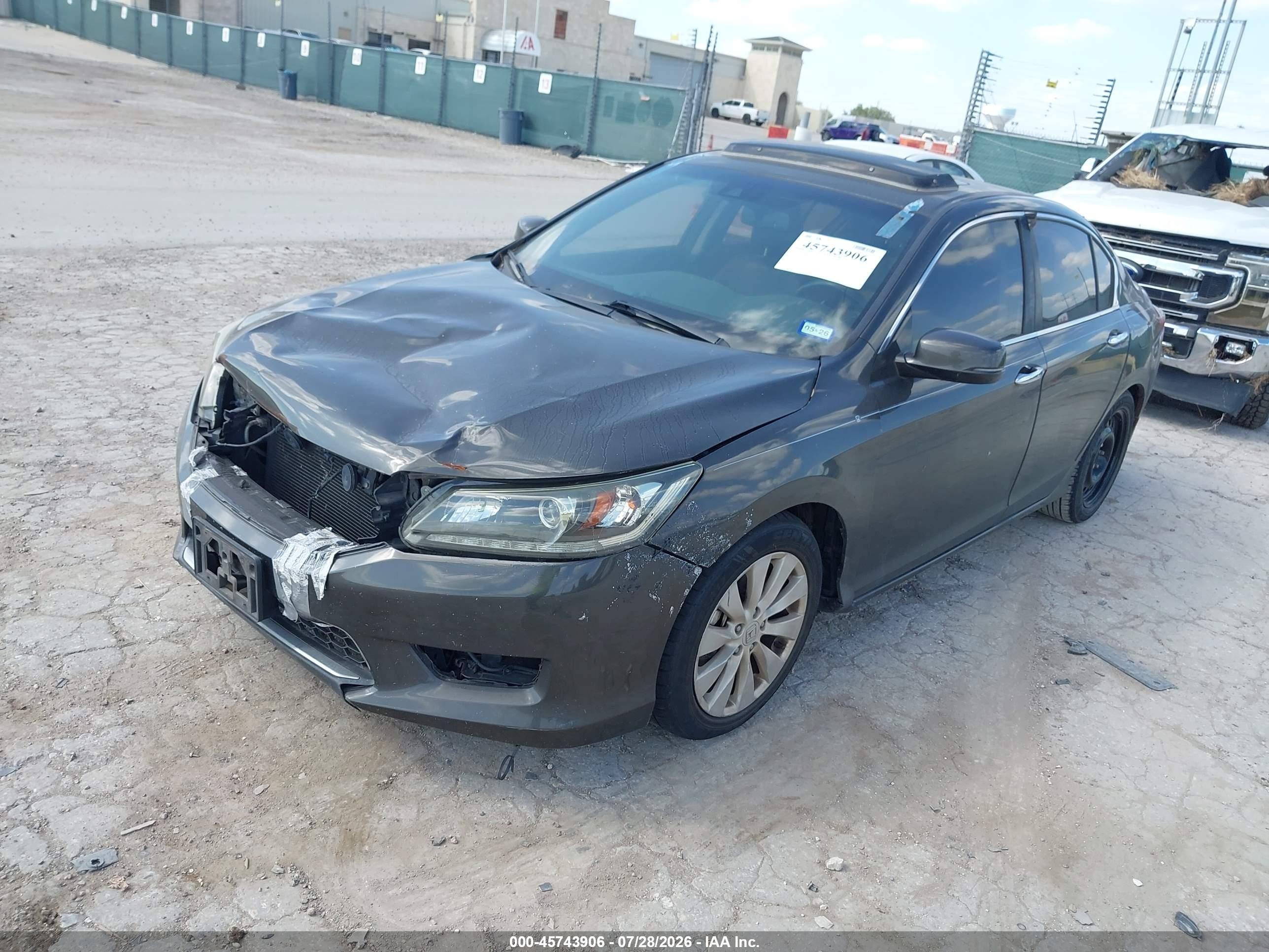 2015 Honda Accord Ex-l Серый vin: 1HGCR2F84FA128449