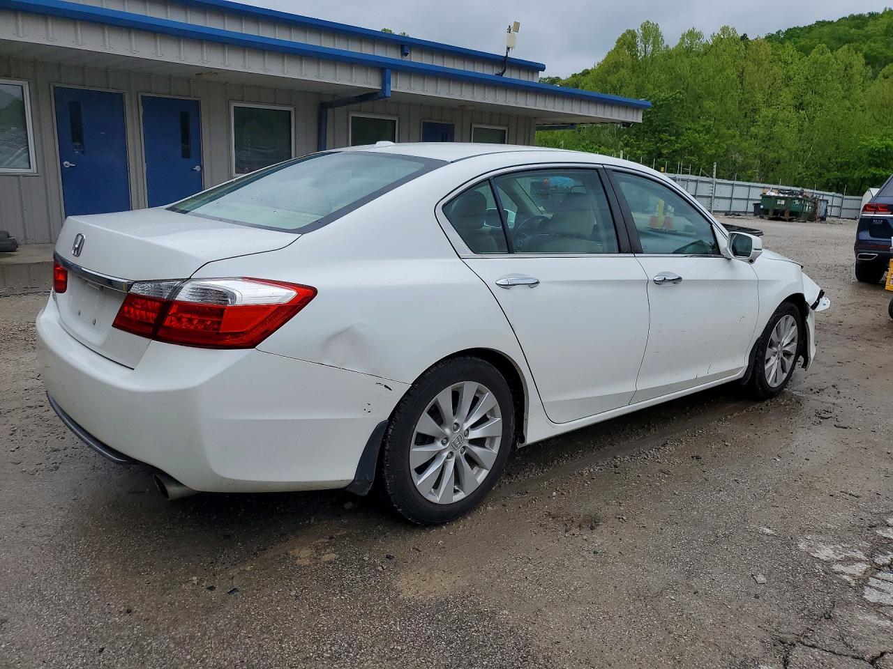 2015 Honda Accord Exl White vin: 1HGCR2F84FA129875