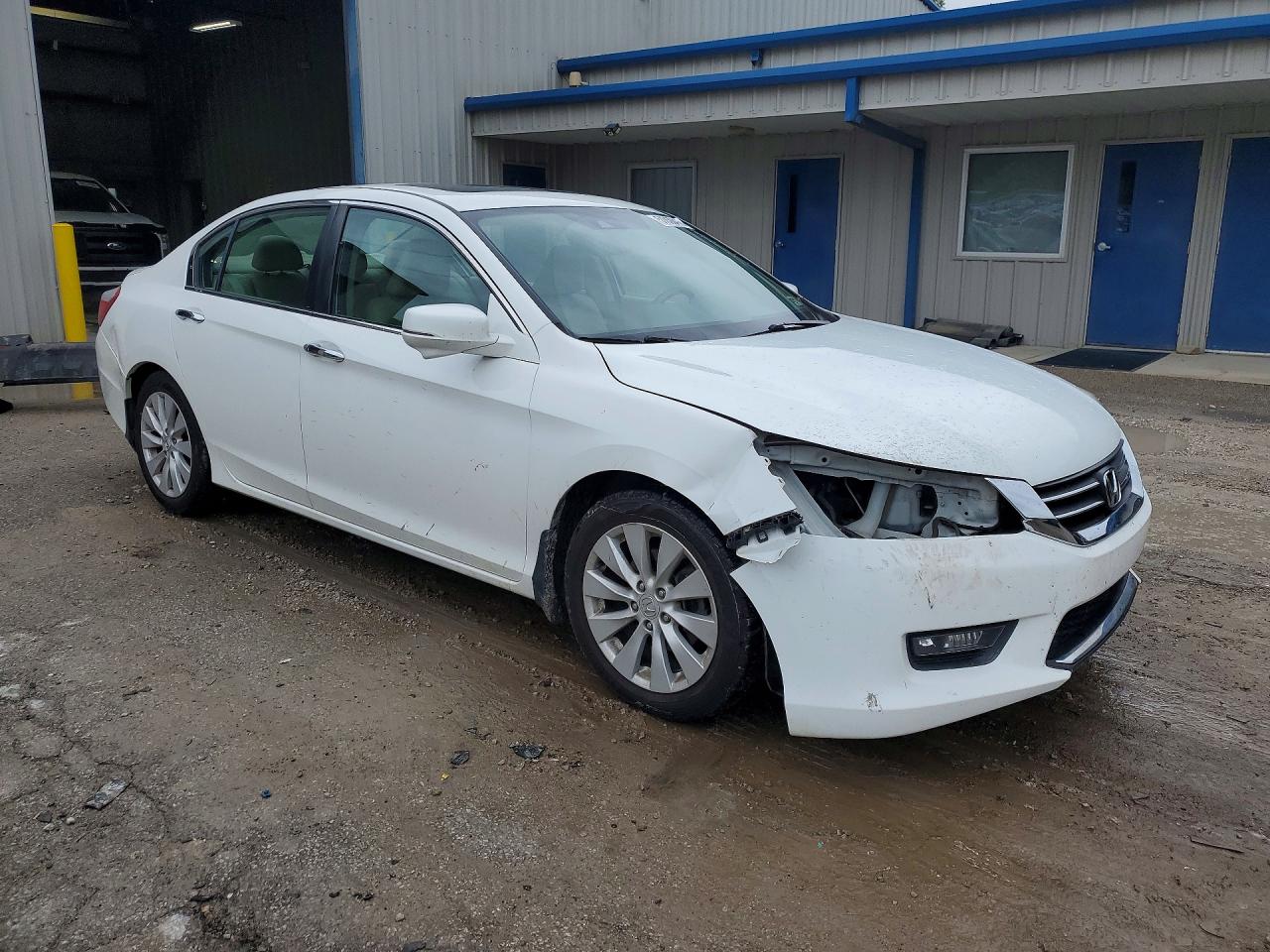 2015 Honda Accord Exl White vin: 1HGCR2F84FA129875