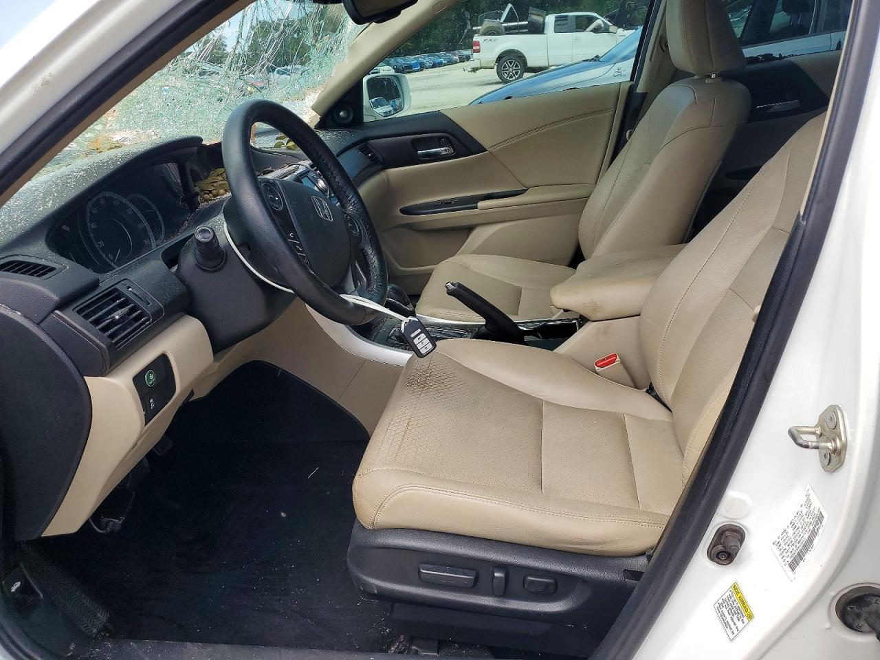 2015 Honda Accord Exl White vin: 1HGCR2F84FA133571