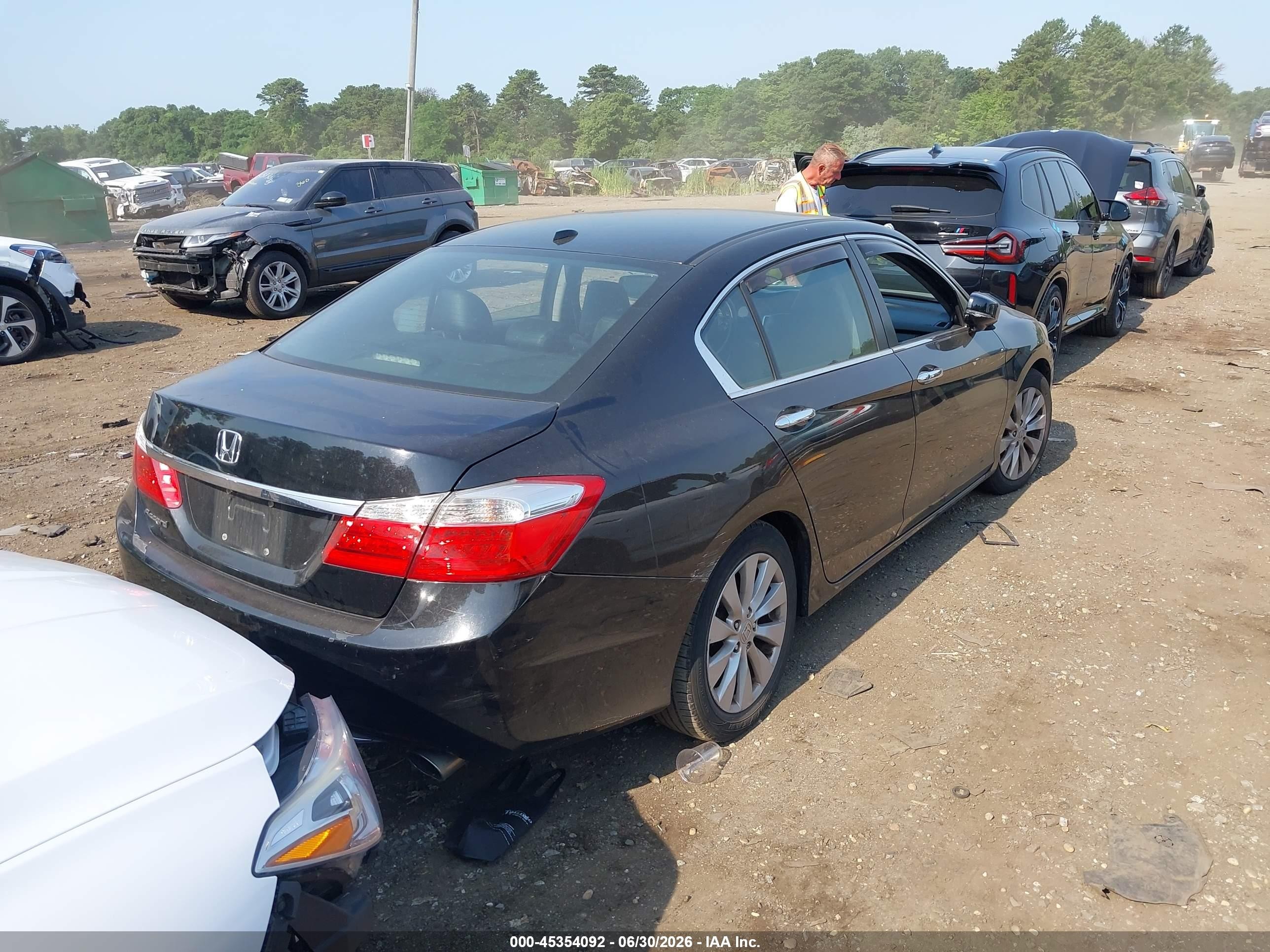 2015 Honda Accord Ex-l Black vin: 1HGCR2F84FA144103