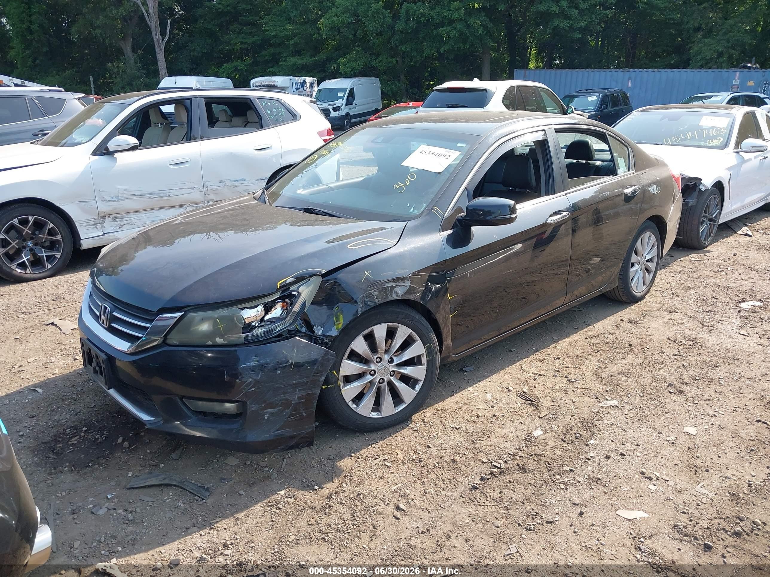 2015 Honda Accord Ex-l Black vin: 1HGCR2F84FA144103