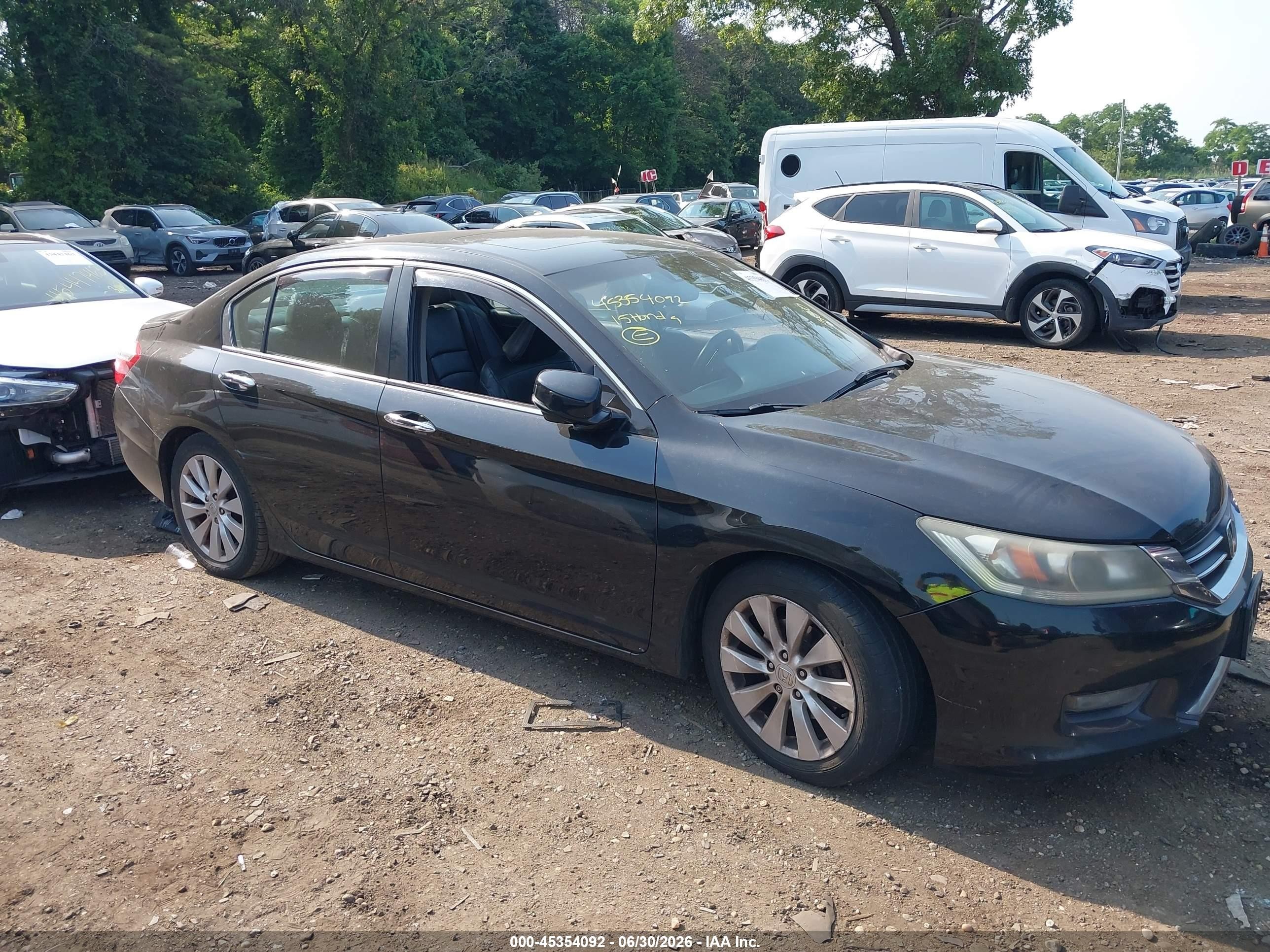 2015 Honda Accord Ex-l Black vin: 1HGCR2F84FA144103