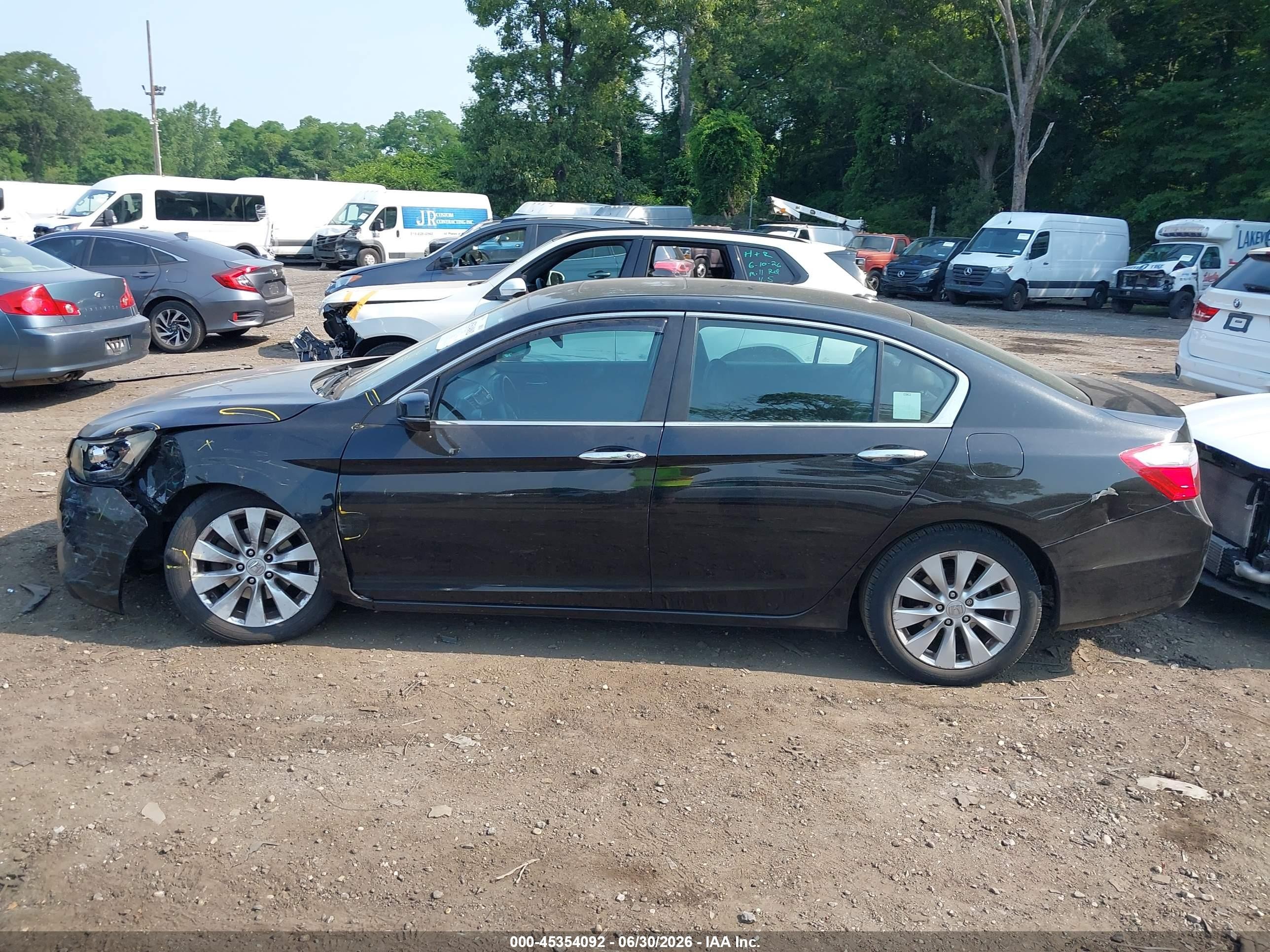 2015 Honda Accord Ex-l Black vin: 1HGCR2F84FA144103