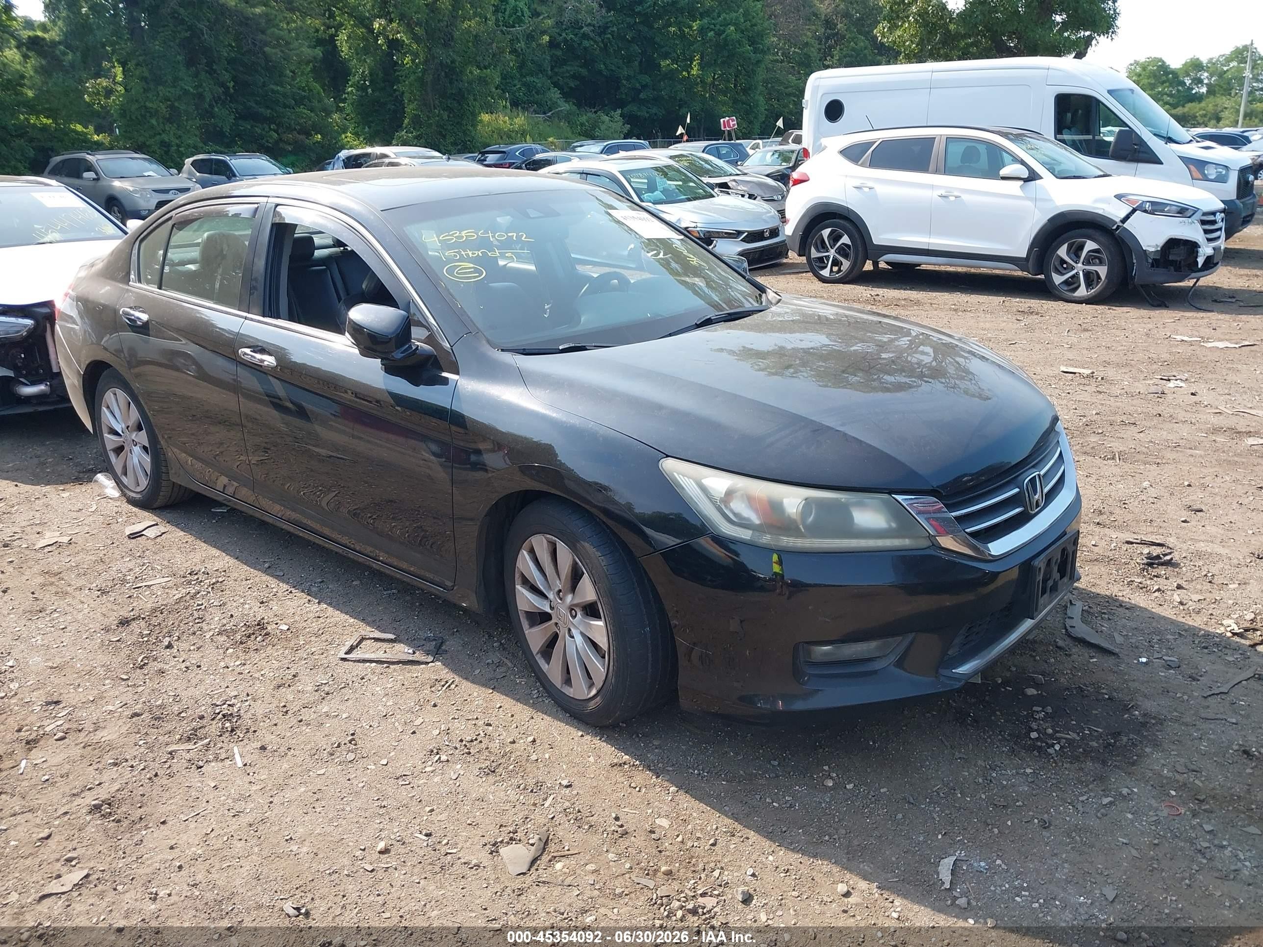2015 Honda Accord Ex-l Black vin: 1HGCR2F84FA144103