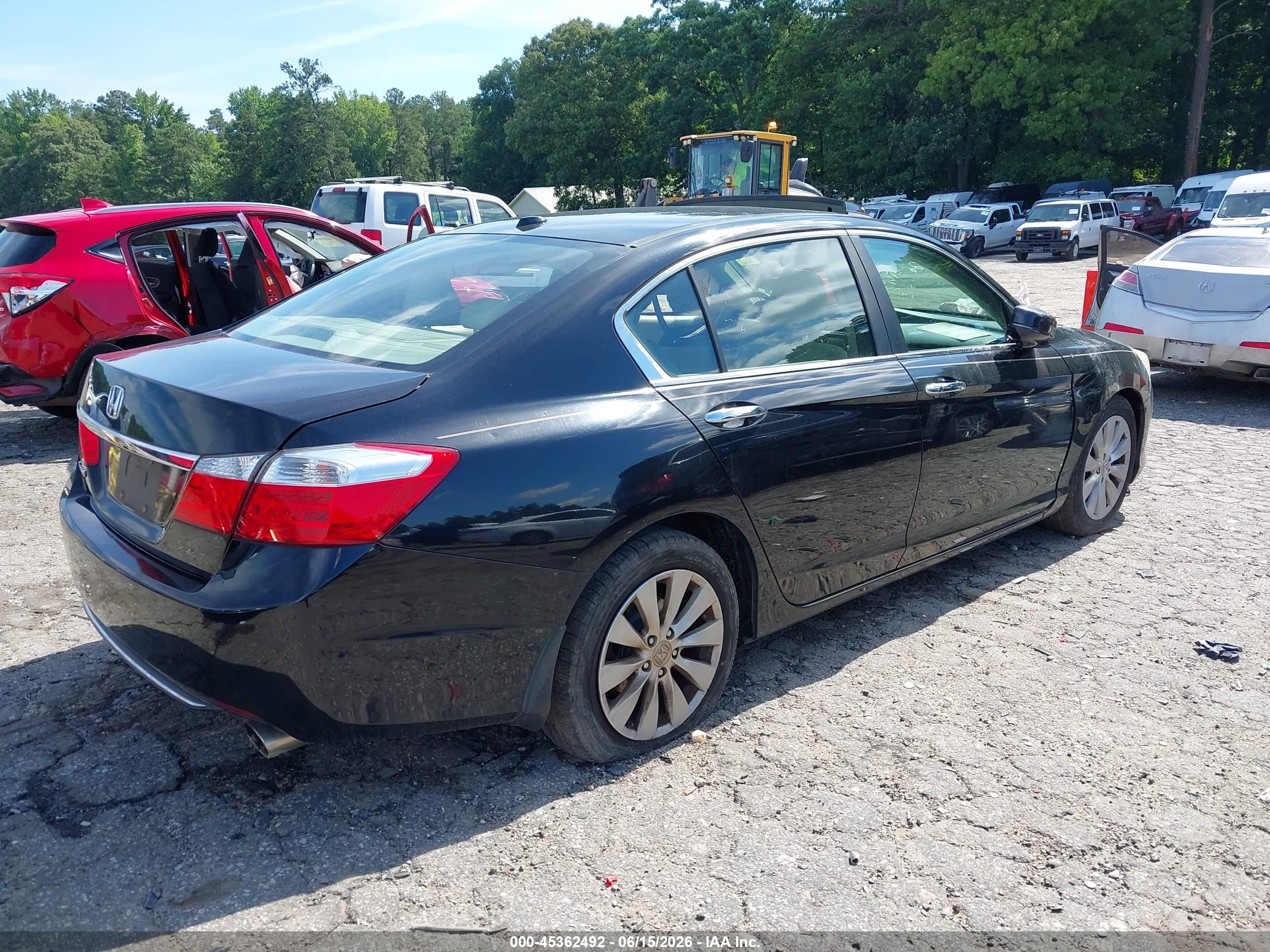 2015 Honda Accord Ex-l Черный vin: 1HGCR2F84FA152329
