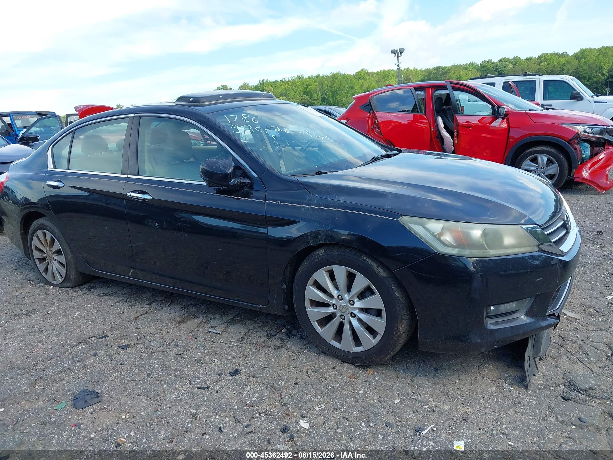 2015 Honda Accord Ex-l Черный vin: 1HGCR2F84FA152329