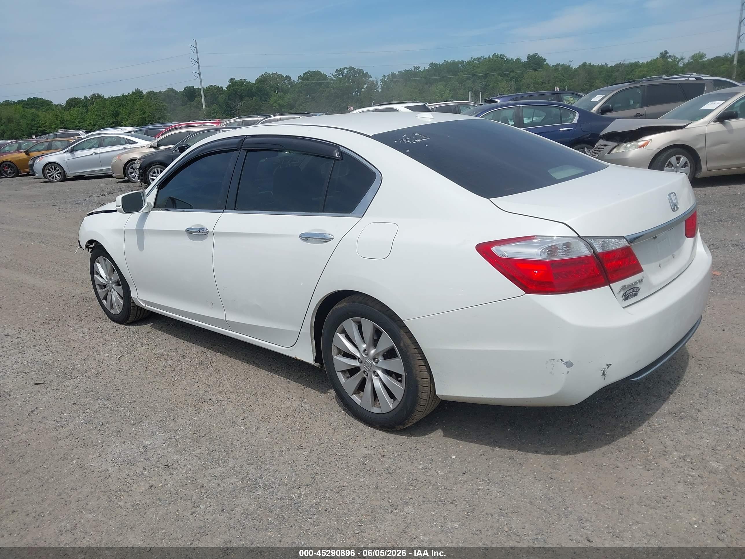 2015 Honda Accord Ex-l White vin: 1HGCR2F84FA165419
