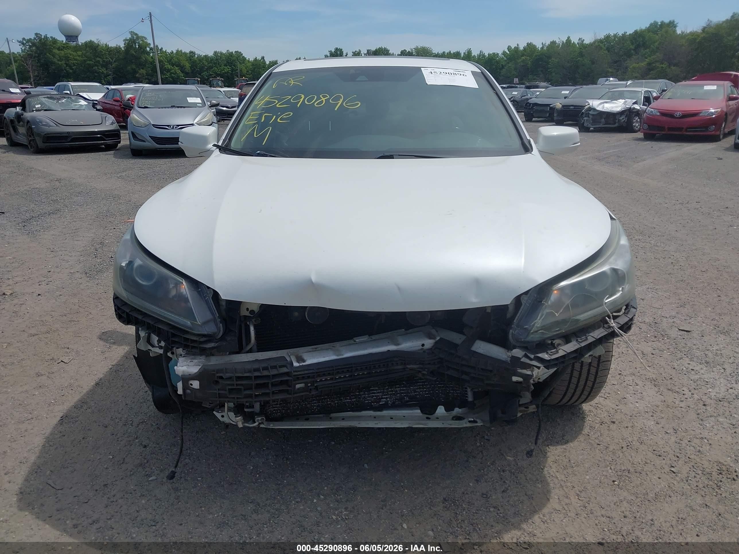 2015 Honda Accord Ex-l White vin: 1HGCR2F84FA165419
