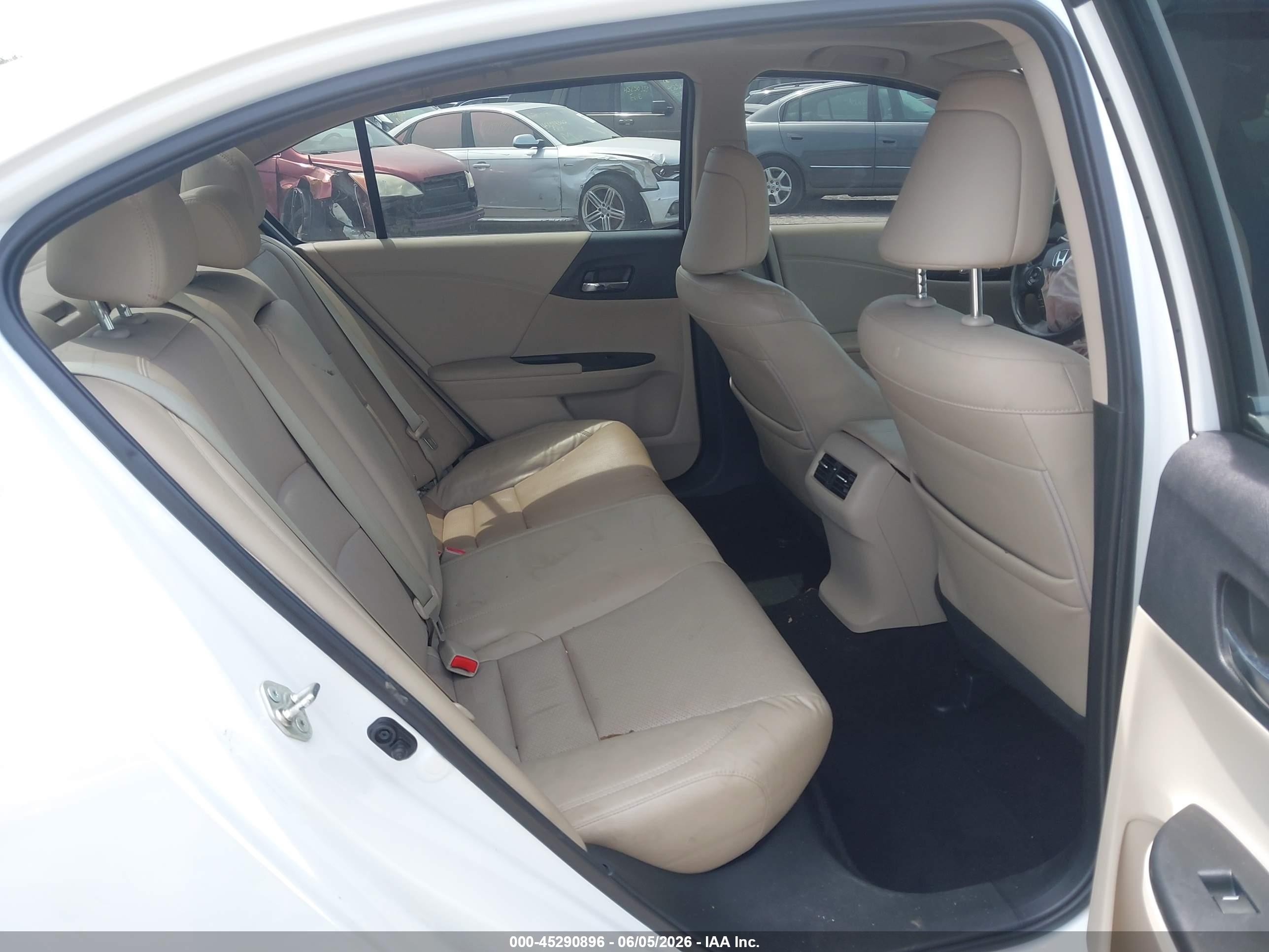 2015 Honda Accord Ex-l White vin: 1HGCR2F84FA165419