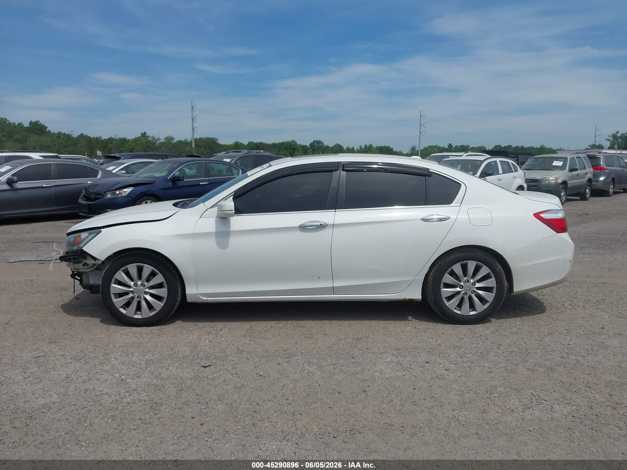 2015 Honda Accord Ex-l White vin: 1HGCR2F84FA165419