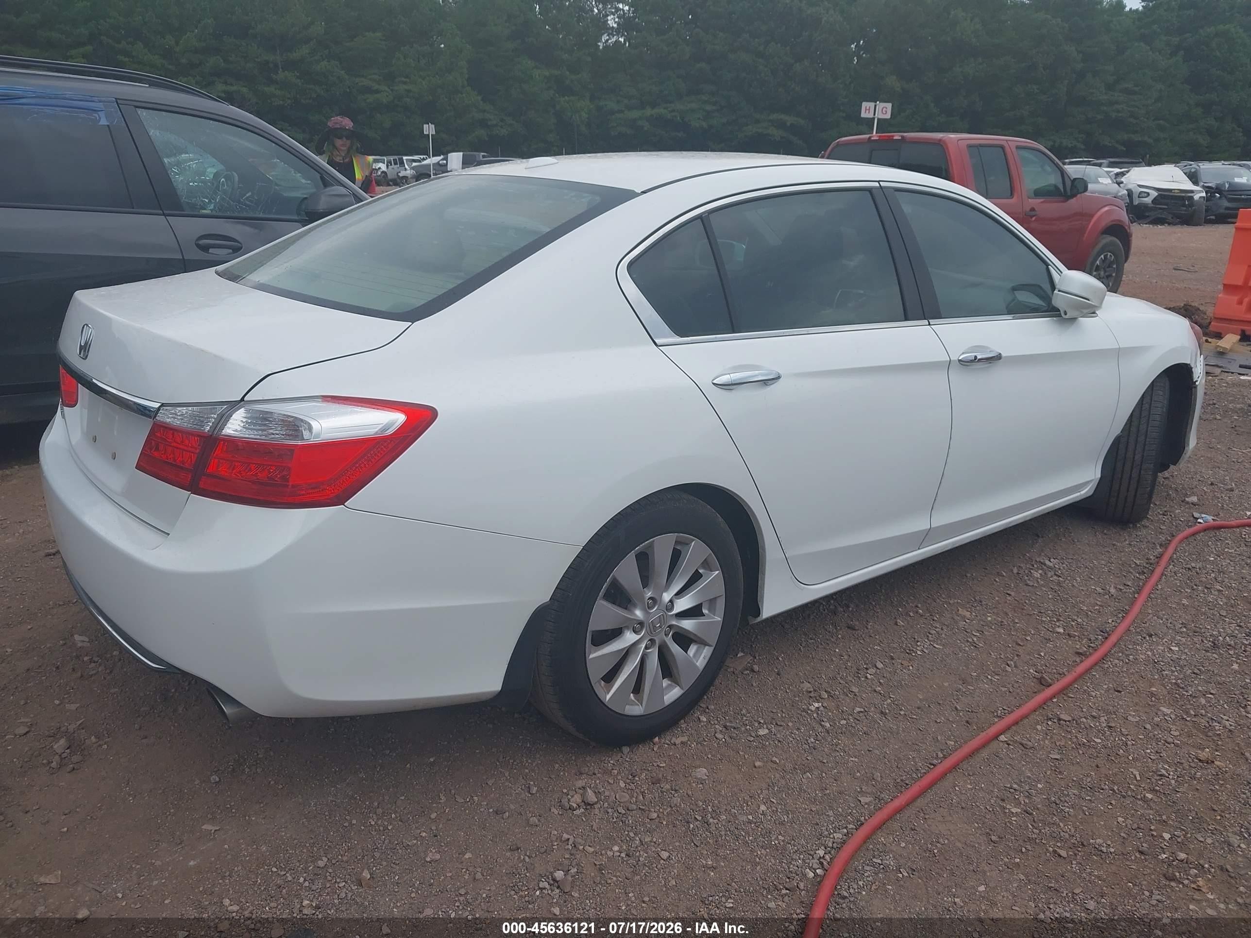 2015 Honda Accord Ex-l White vin: 1HGCR2F84FA197934