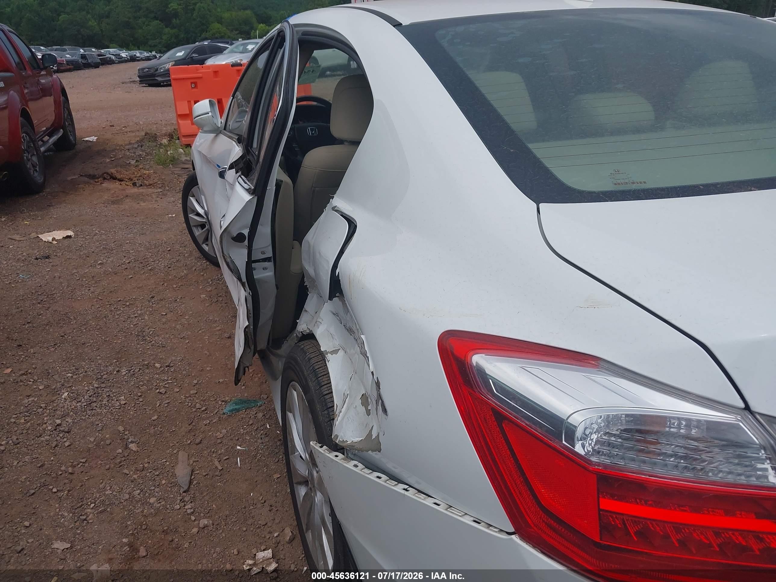 2015 Honda Accord Ex-l White vin: 1HGCR2F84FA197934
